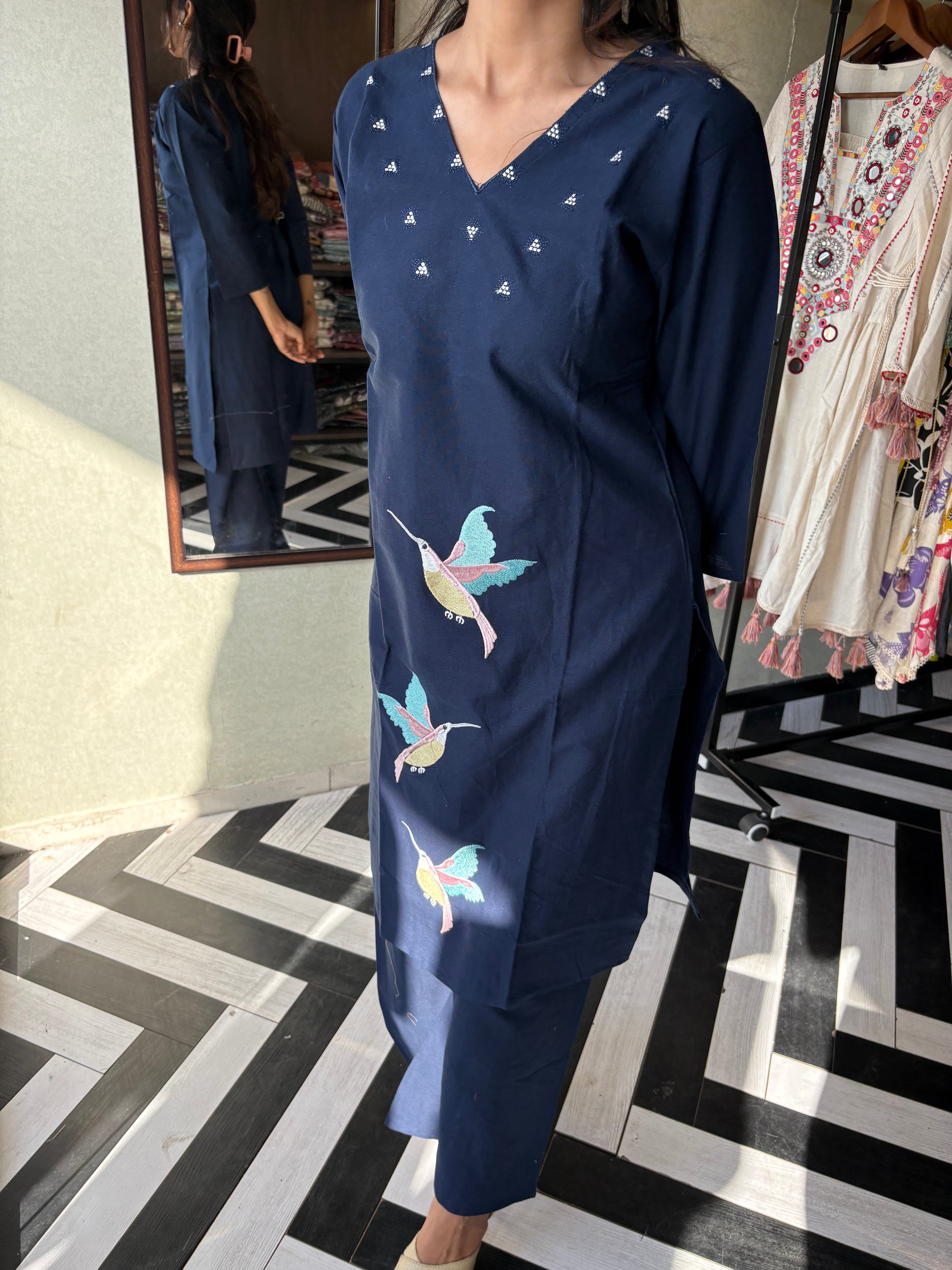 Pure Cotton 2 Piece Embroidery Set