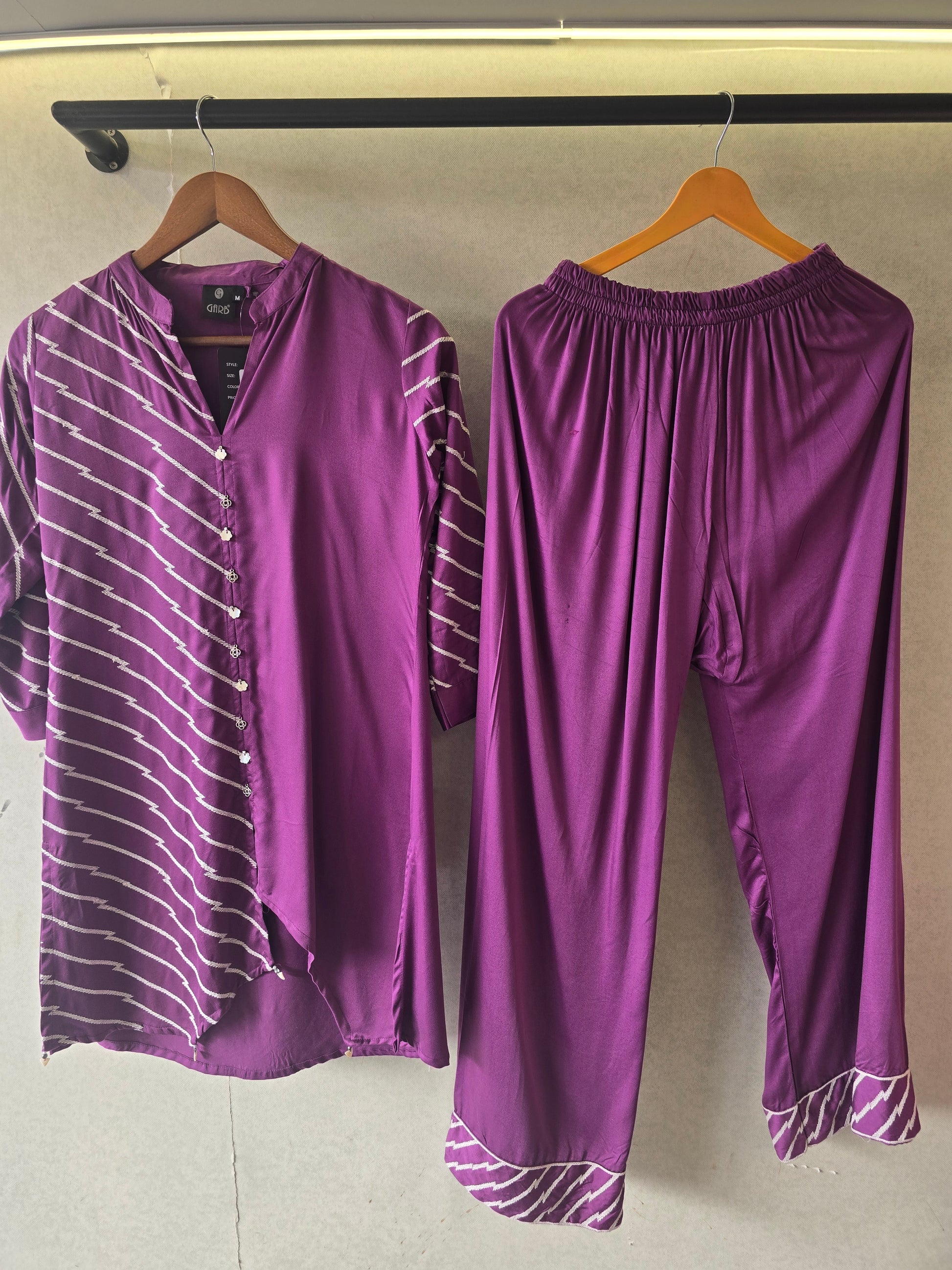 Royal Purple Satin Fusion Co-Ord Set