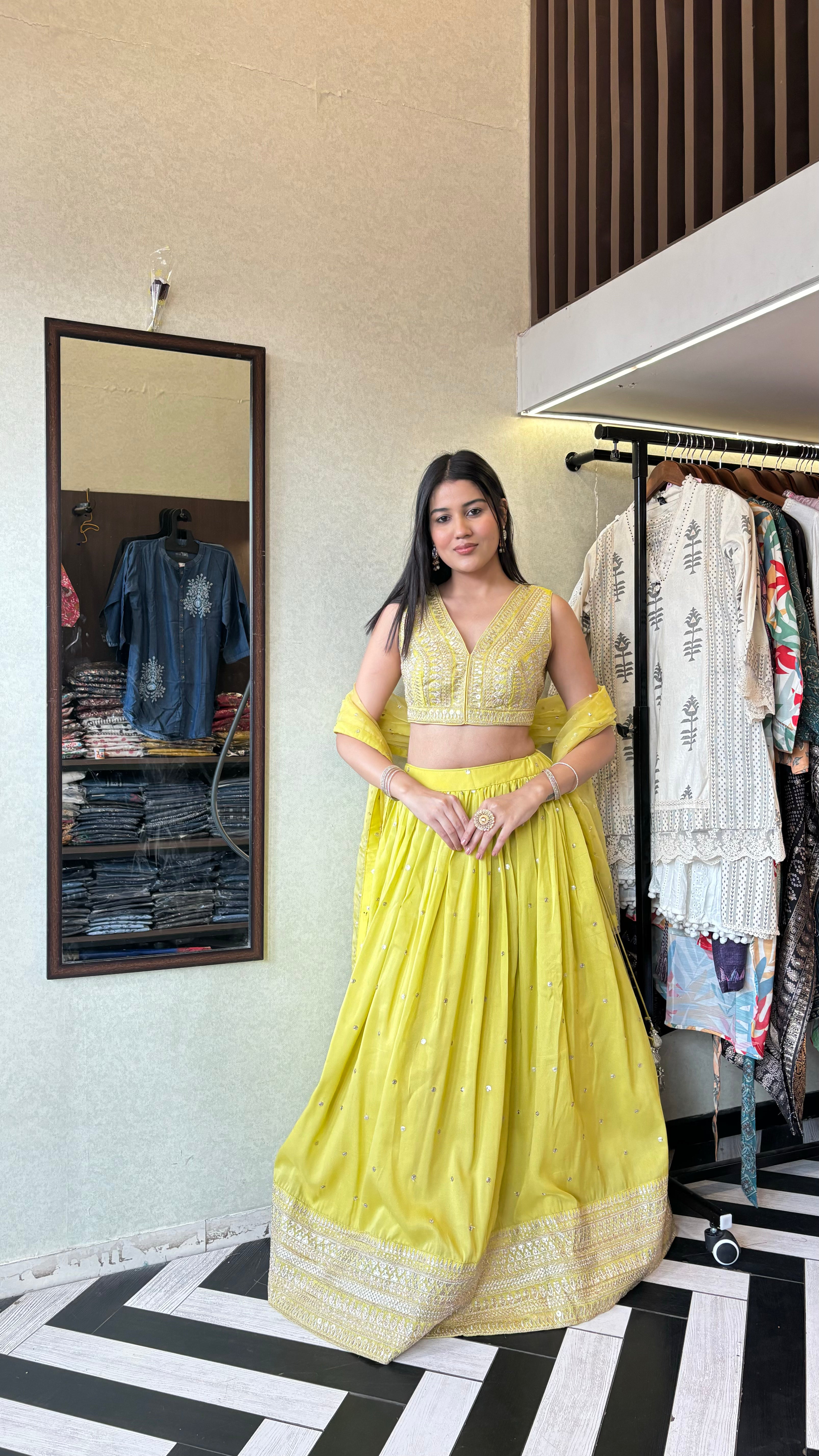 Image of Pure Shimmer 3 Piece with Hand work