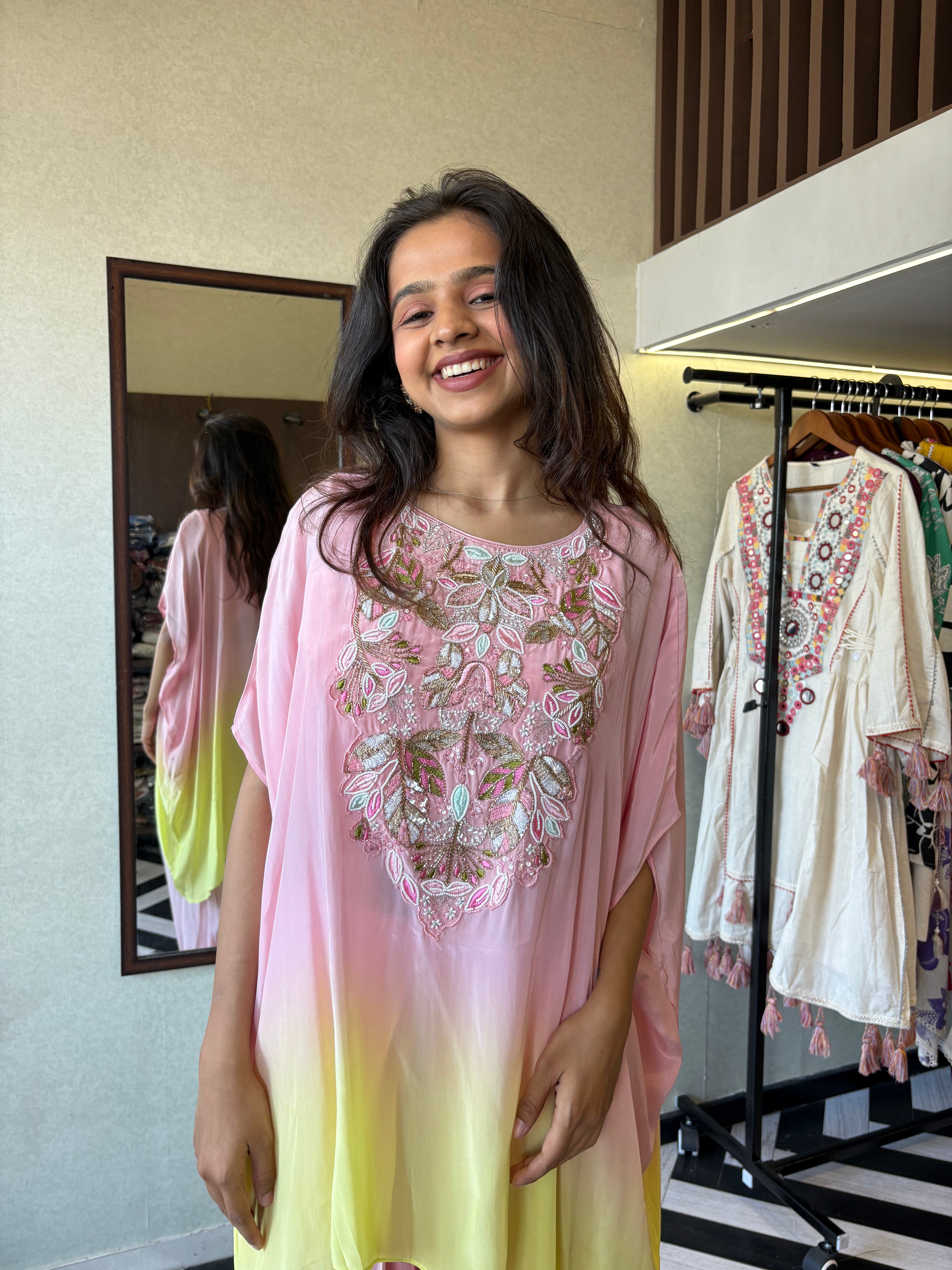 Step into the spotlight with this stunning 2-piece coord set in rich green shimmer - crafted from premium shimmer fabric with accessory detailing that brings elegance to life