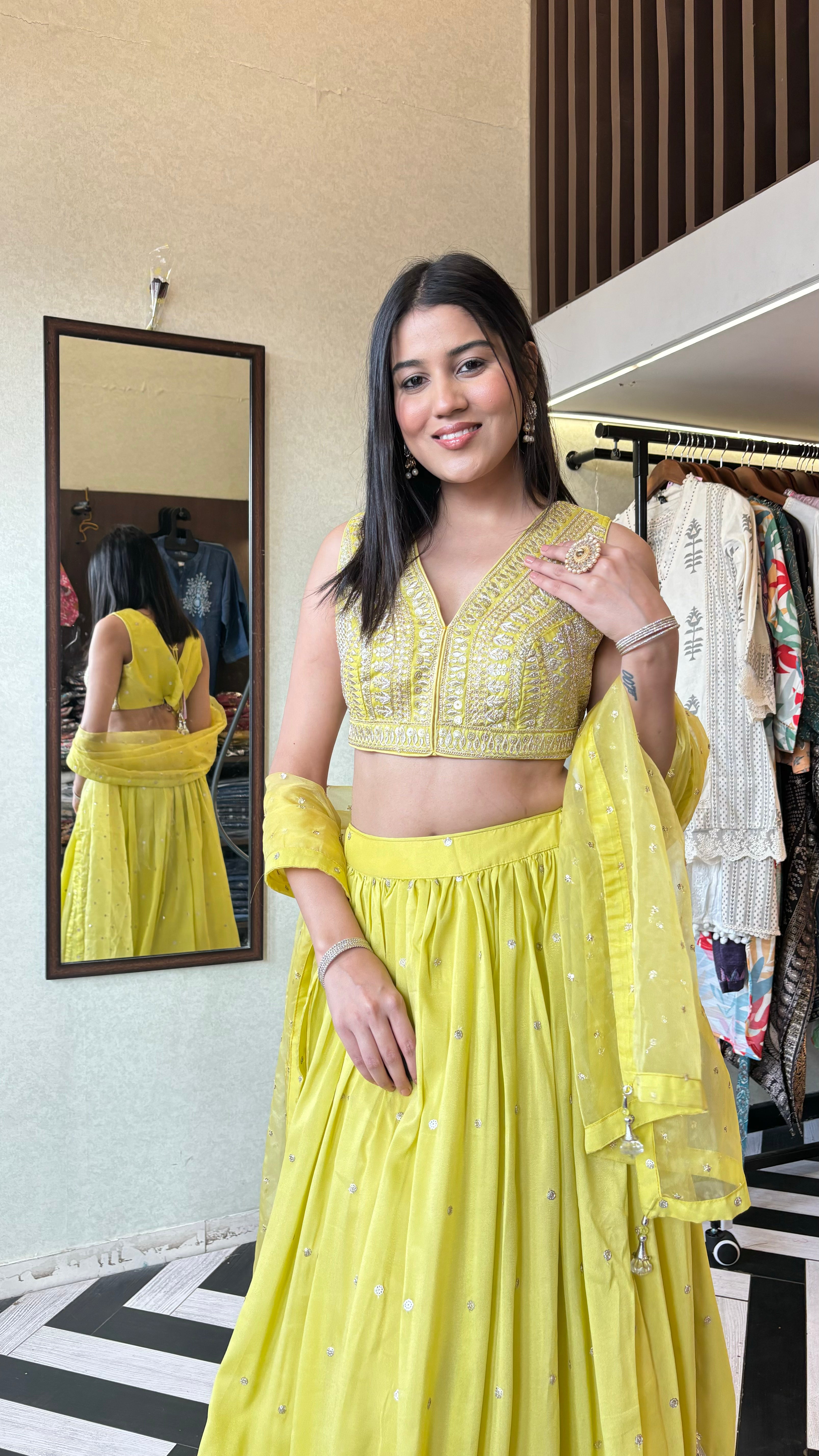 Image of Pure Shimmer 3 Piece with Hand work