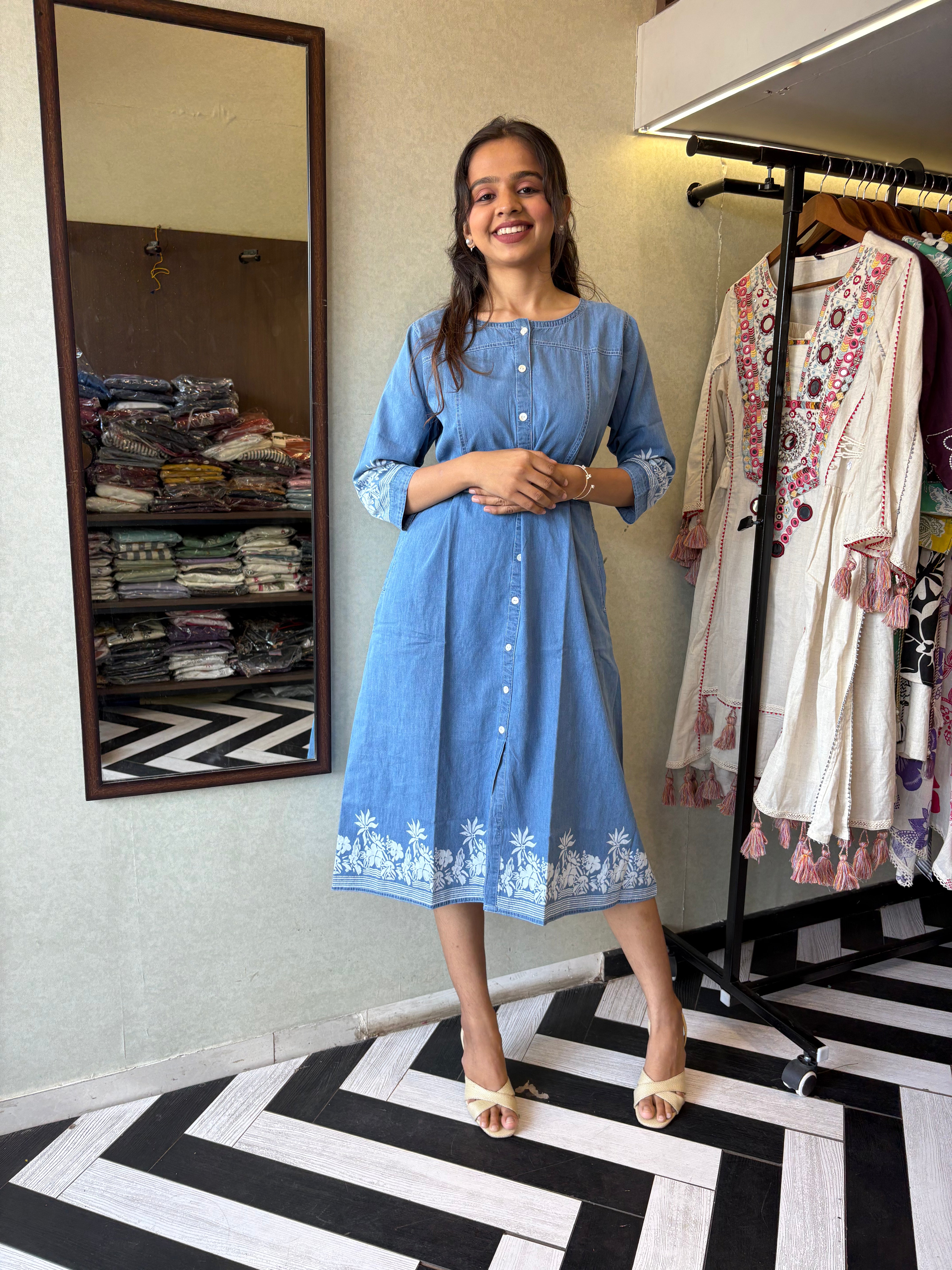 Image of Pure Denim One Piece Dress