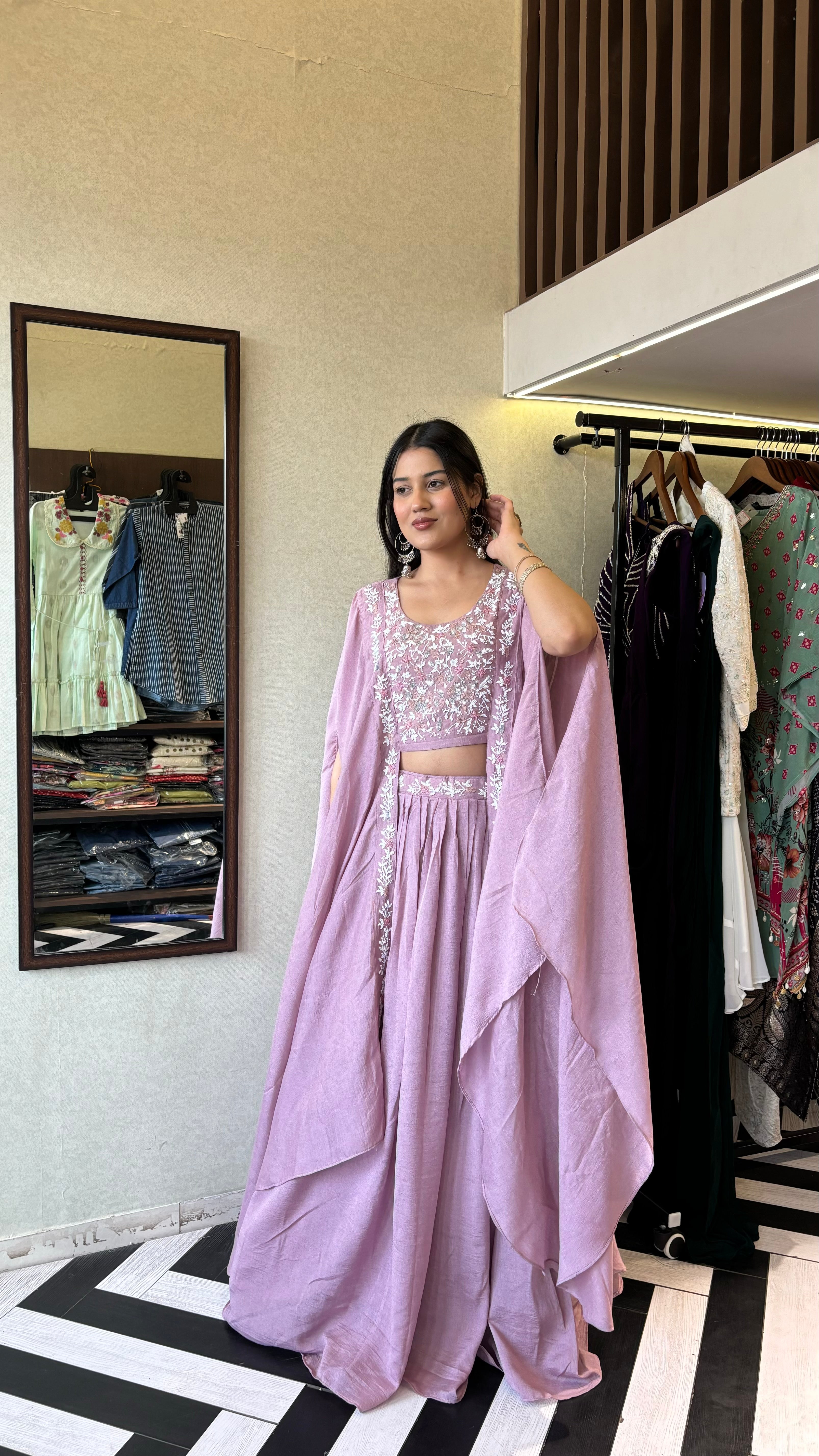 Image of Pure Georgette 2 Piece Set with Gown