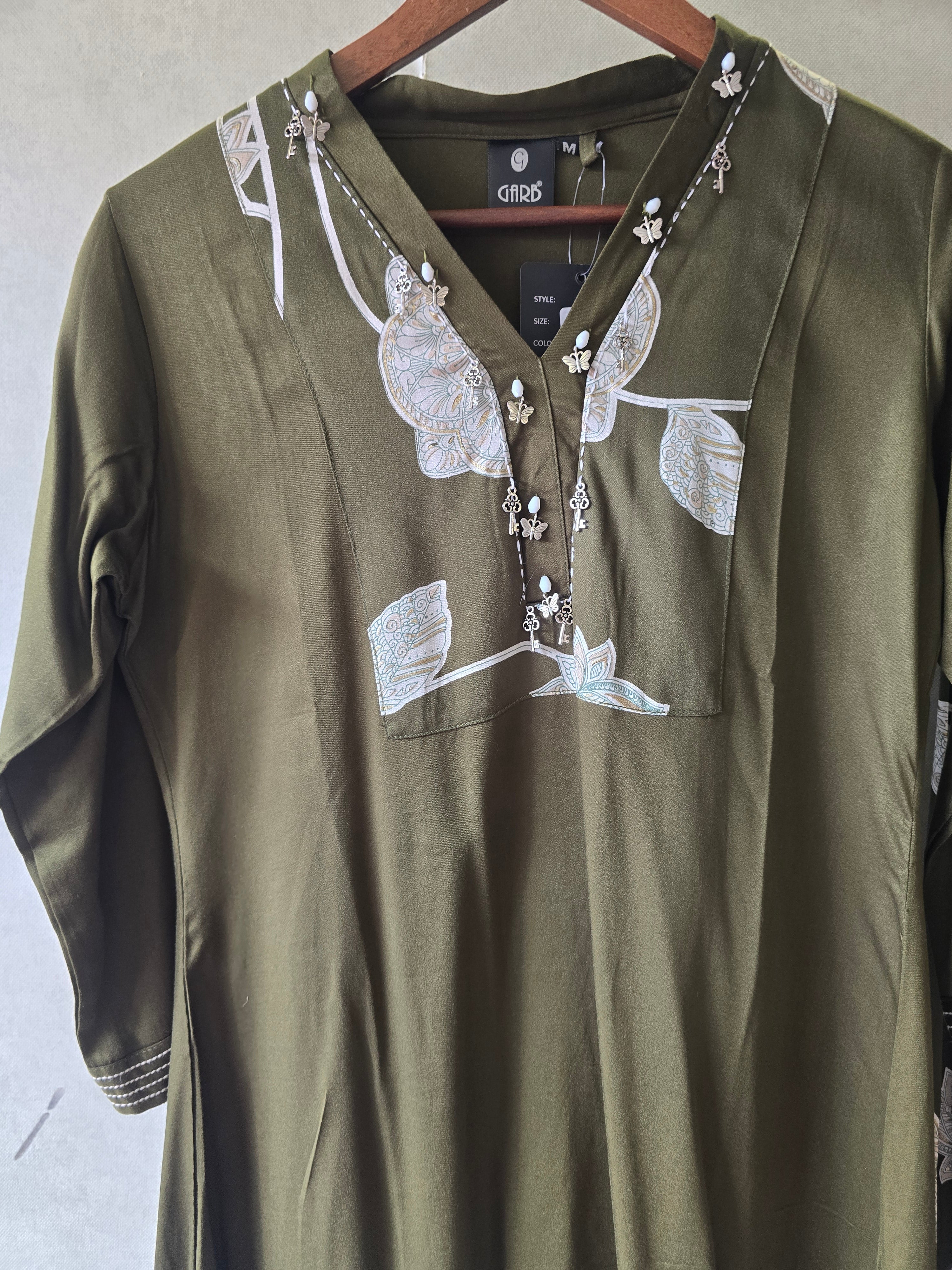 Image of Olive Botanical Print Co-Ord Set