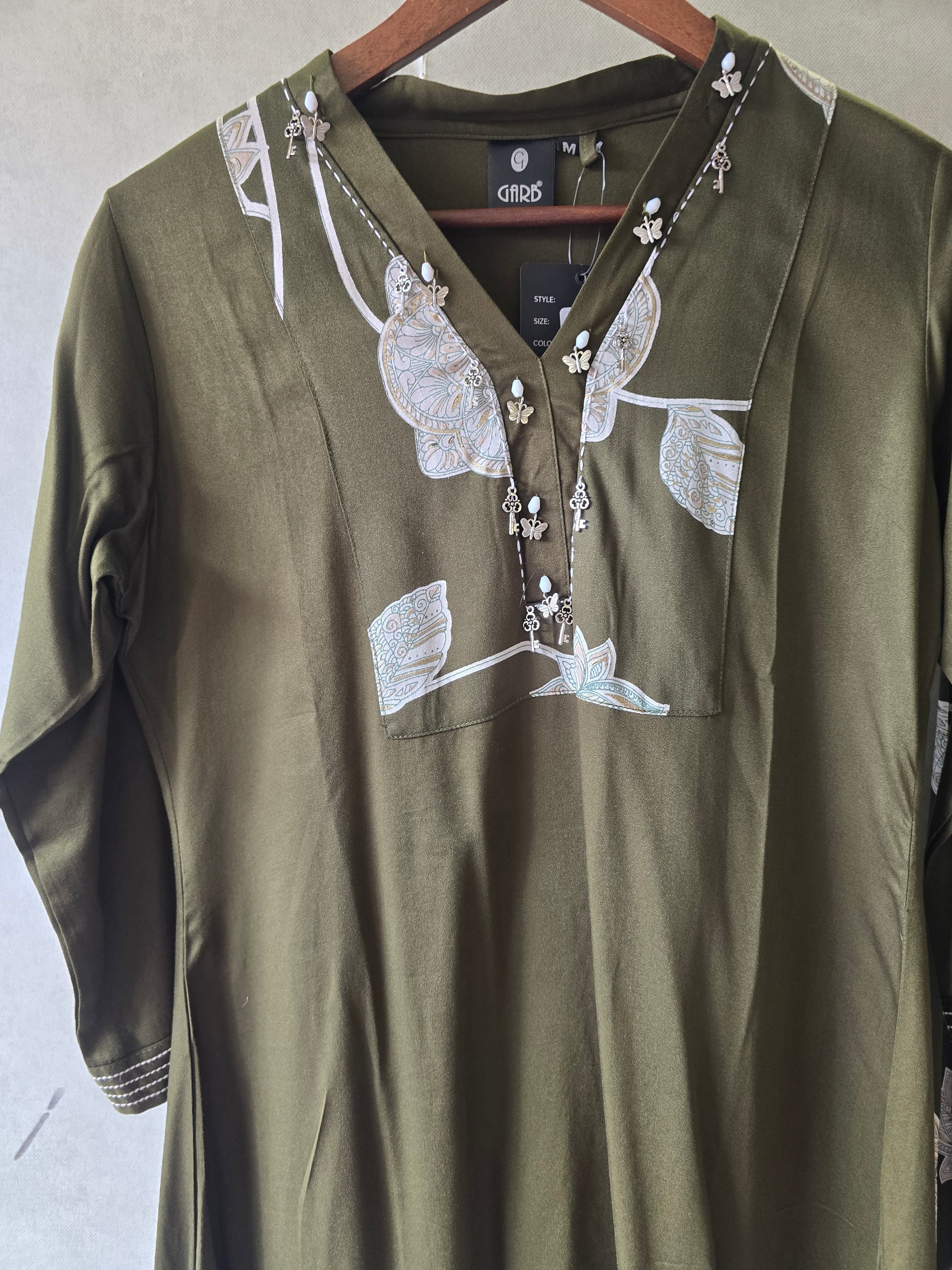 Olive Botanical Print Co-Ord Set