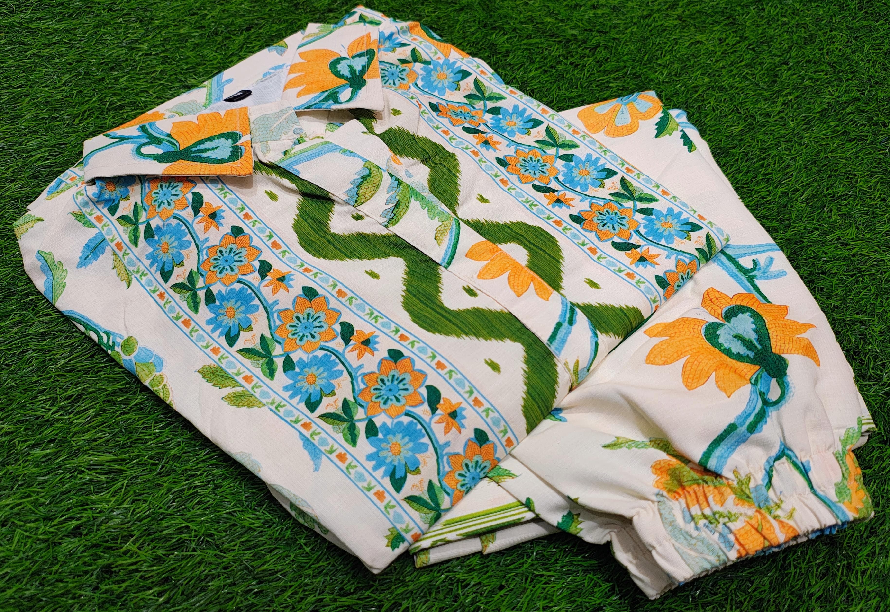 Cotton speggati katha cotton two piece set