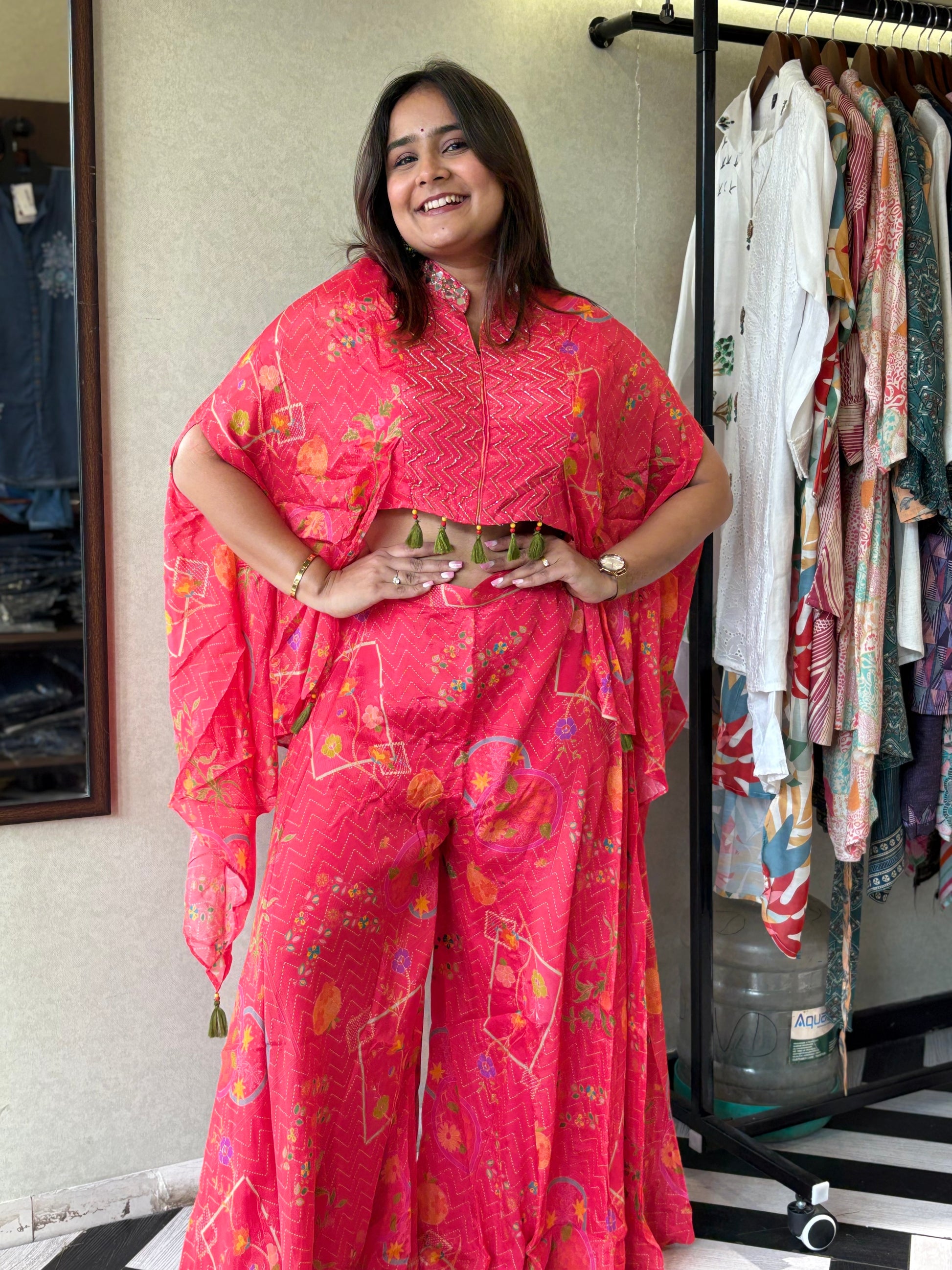 Pure Chinnon 3 Piece with Hand work