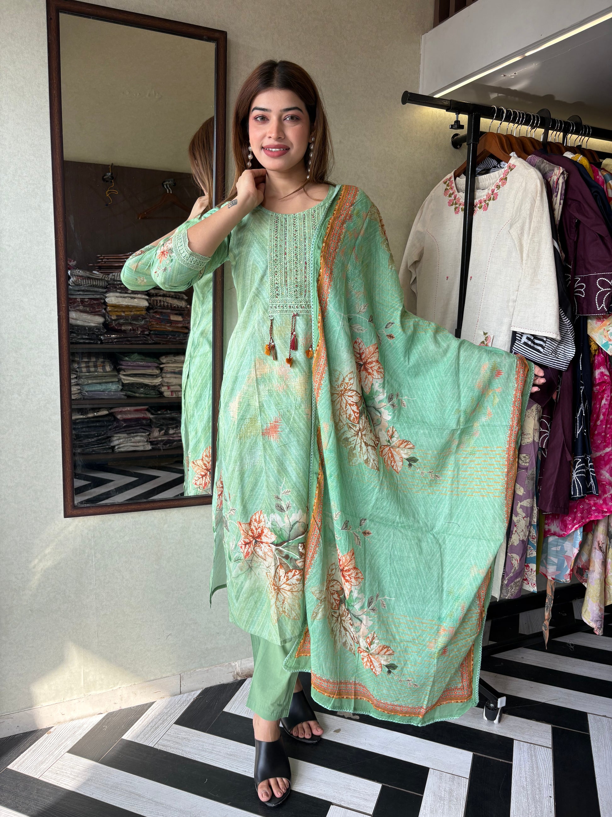 Pure Cotton Designer Kurti Sets