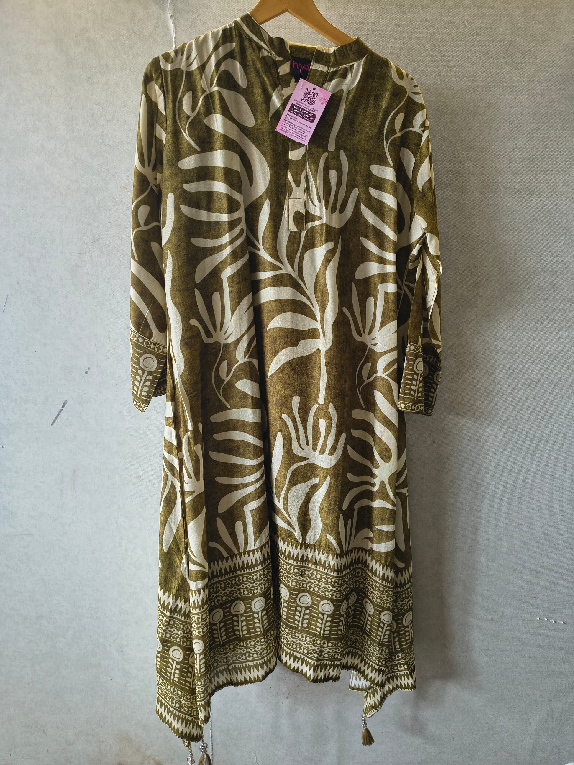 Olive Botanical Printed Premium Co-Ord Set