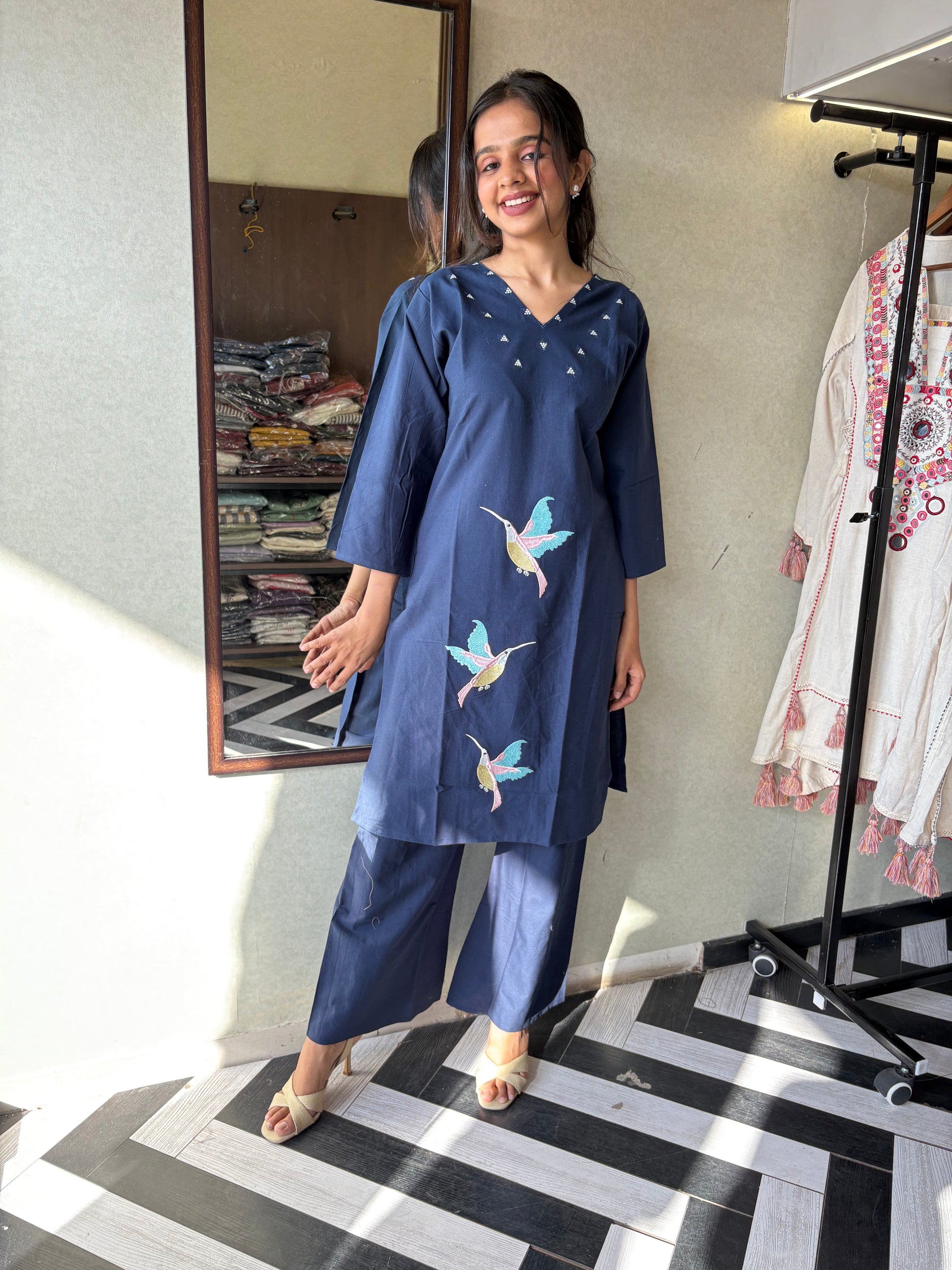 Pure Cotton 2 Piece Embroidery Set