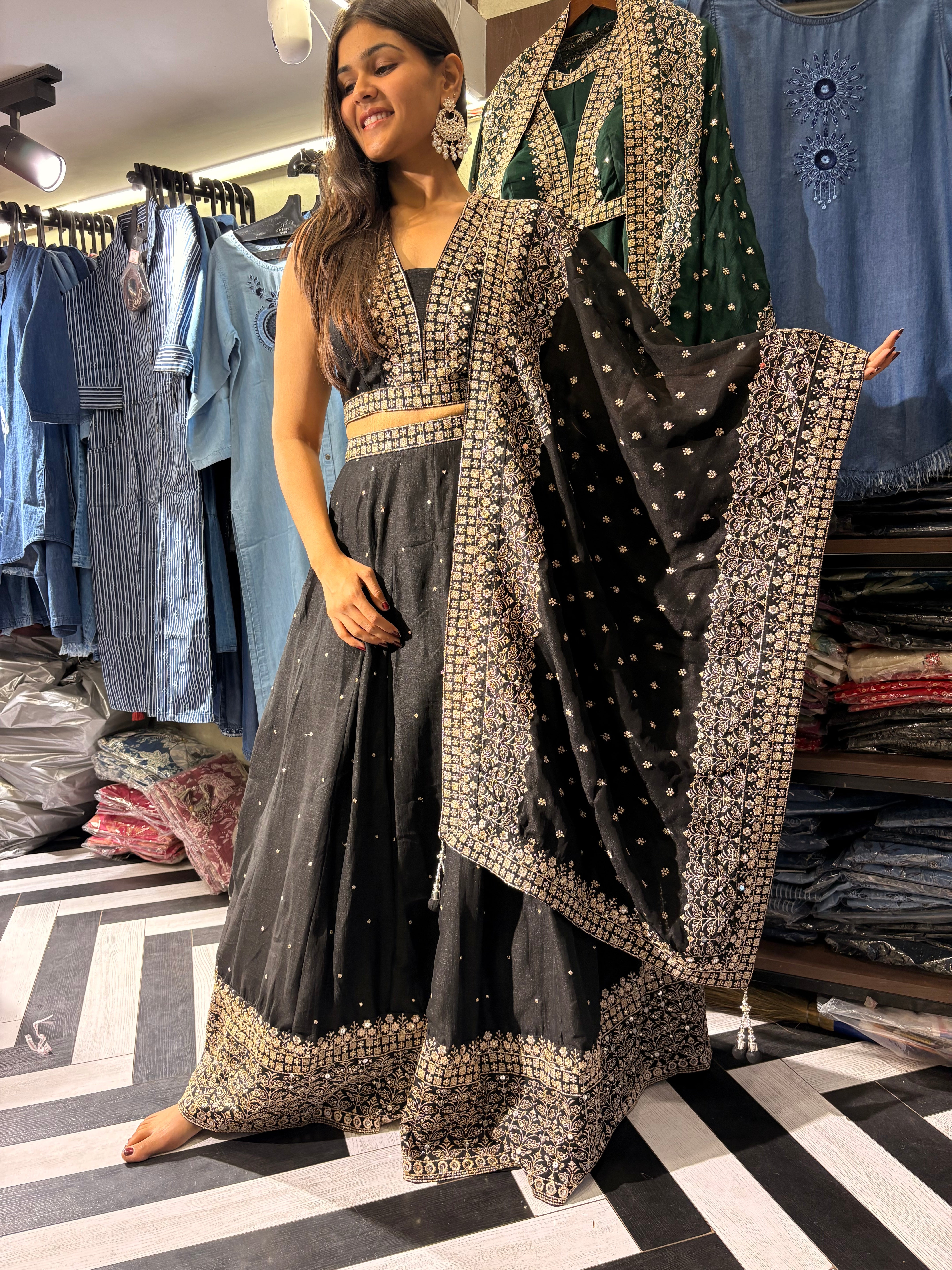 Image of Pure Silk 3 Piece Indo western