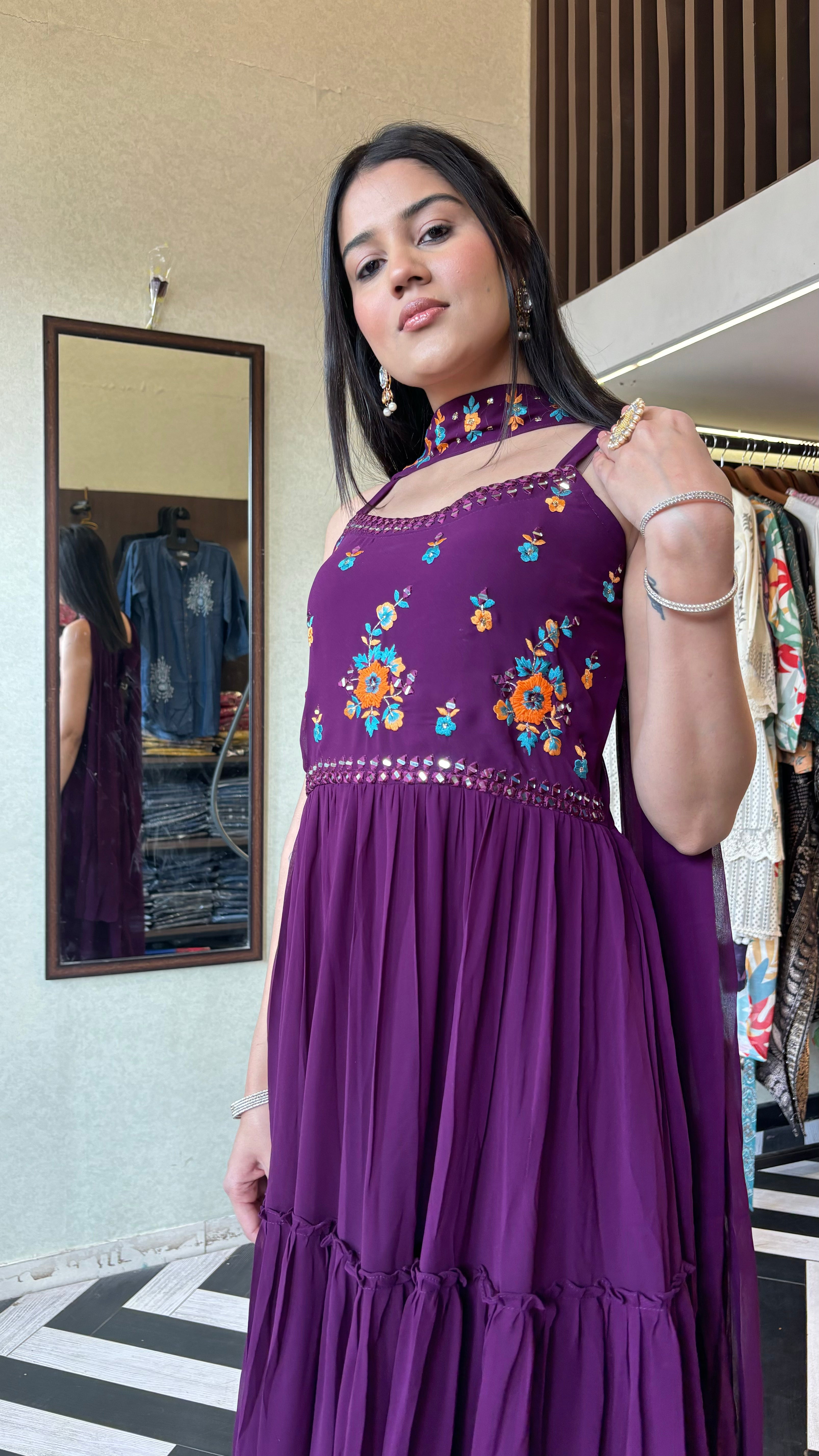 Image of Pure Shimmer 3 Piece with Hand work