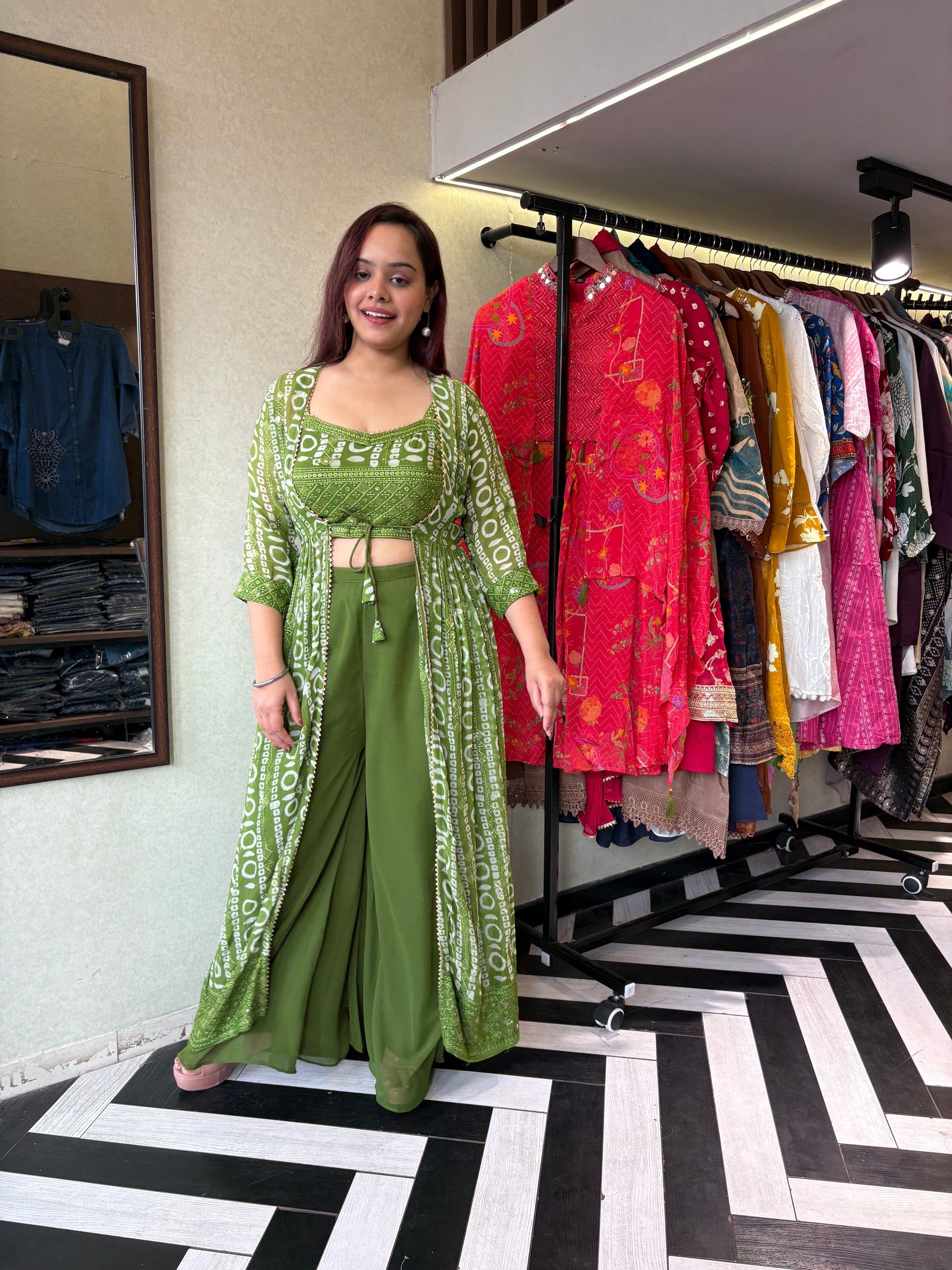 Pure Georgette 3 Piece with Hand work