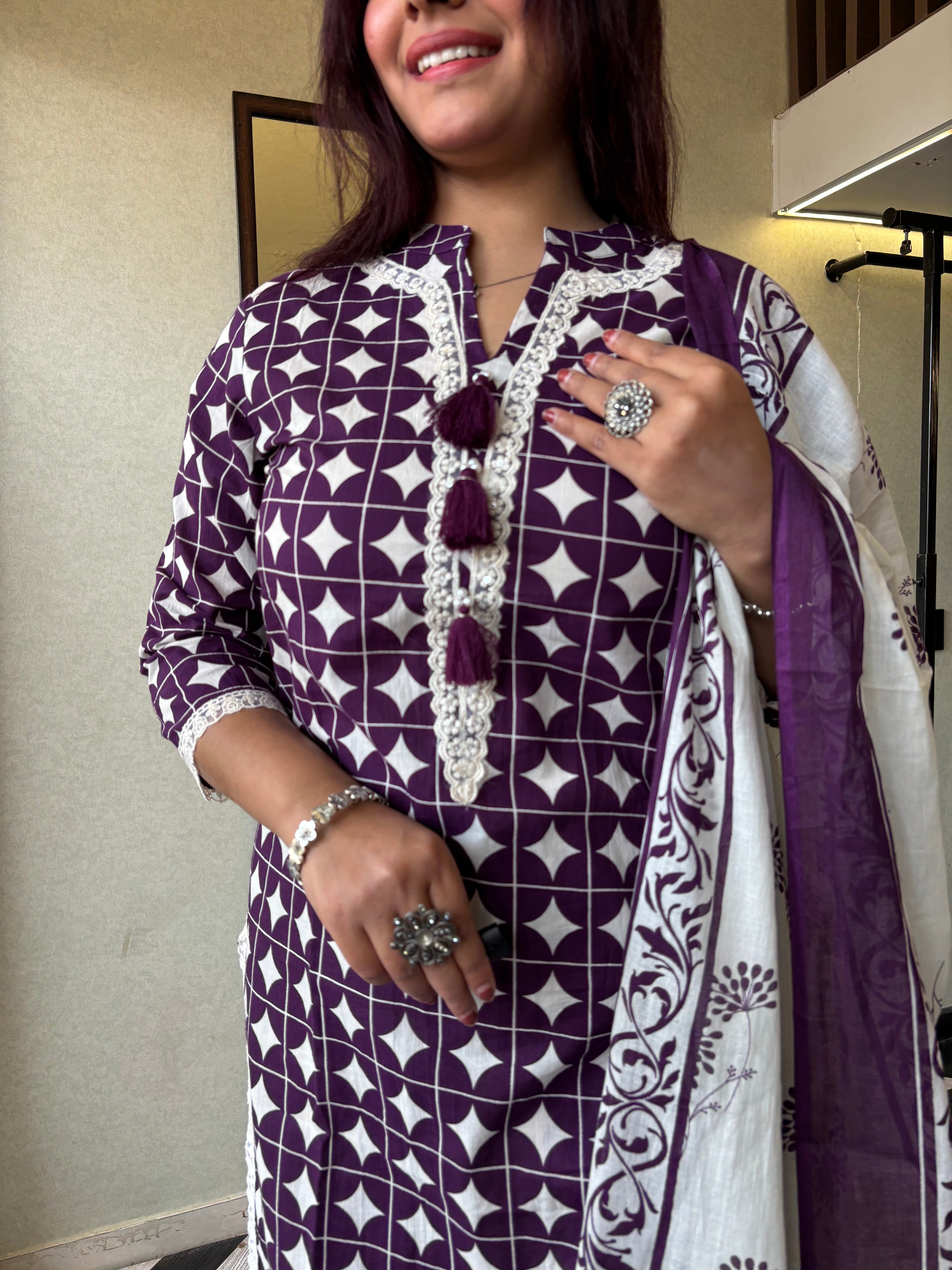 Image of Pure Mull Cotton 3 Piece Cotton Set