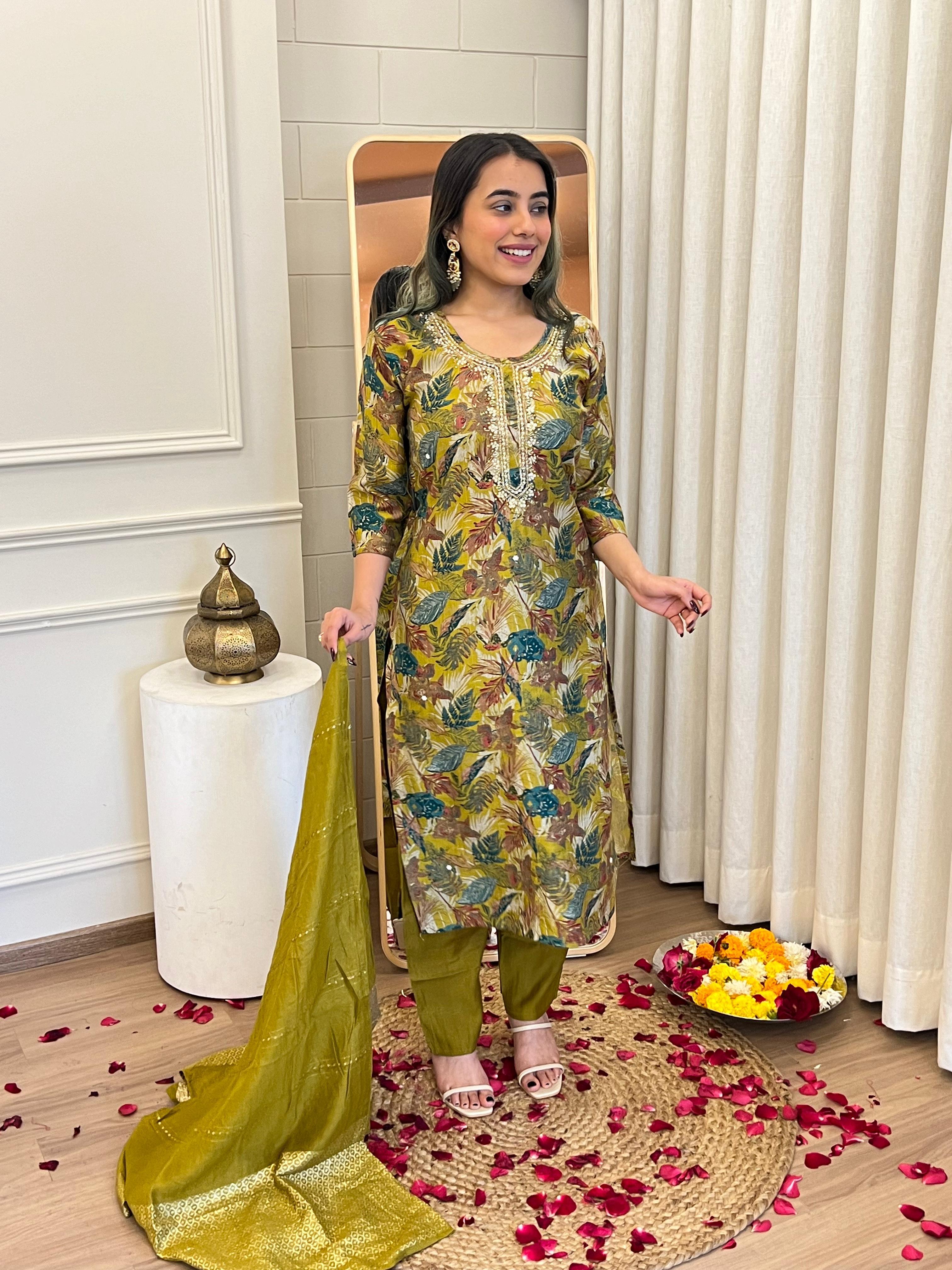 Pure Silk 3 Piece with Hand work