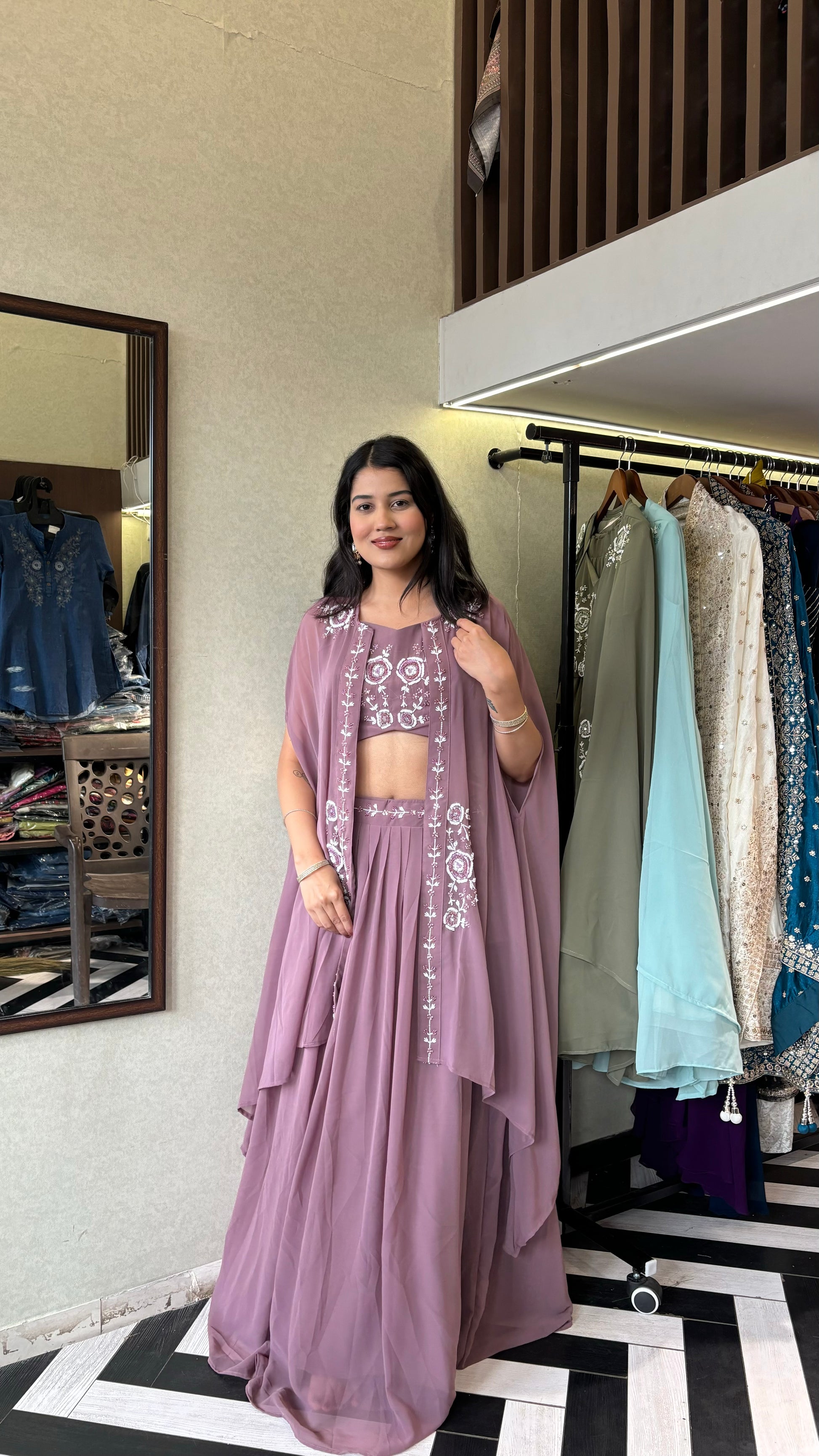 Pure Georgette Set 3 Piece with Gown