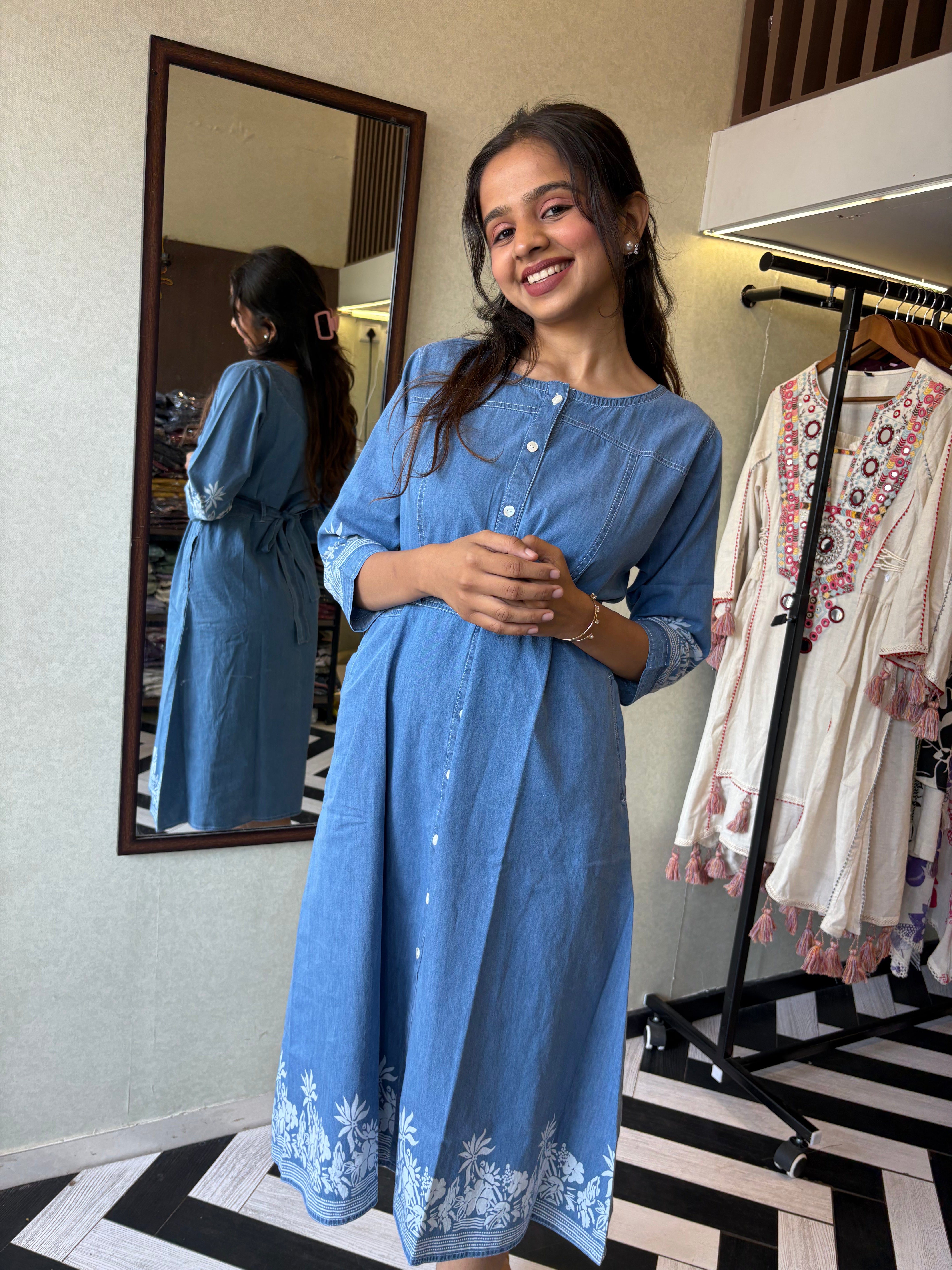 Image of Pure Denim One Piece Dress