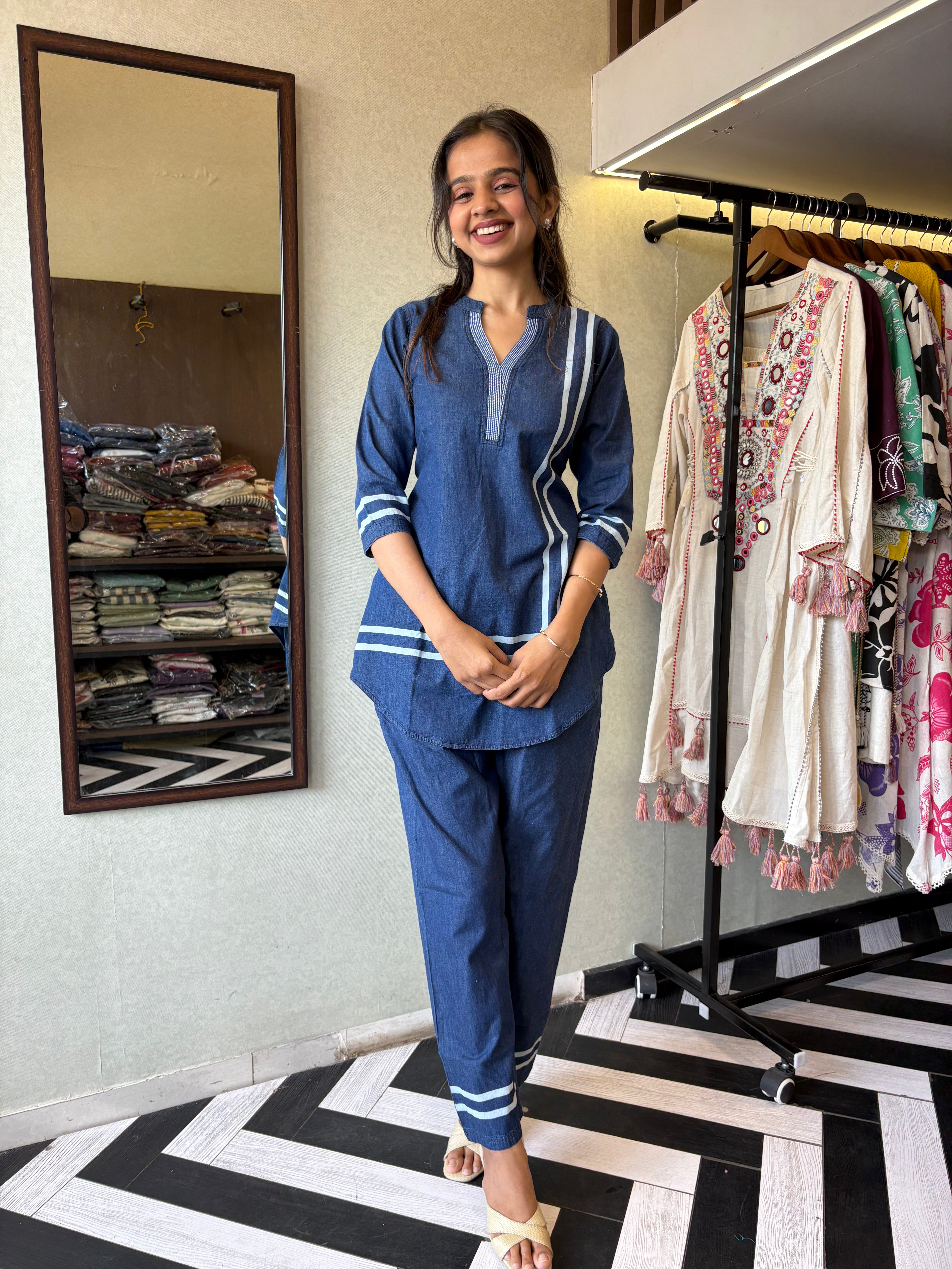 Image of Pure Denim Coord Set