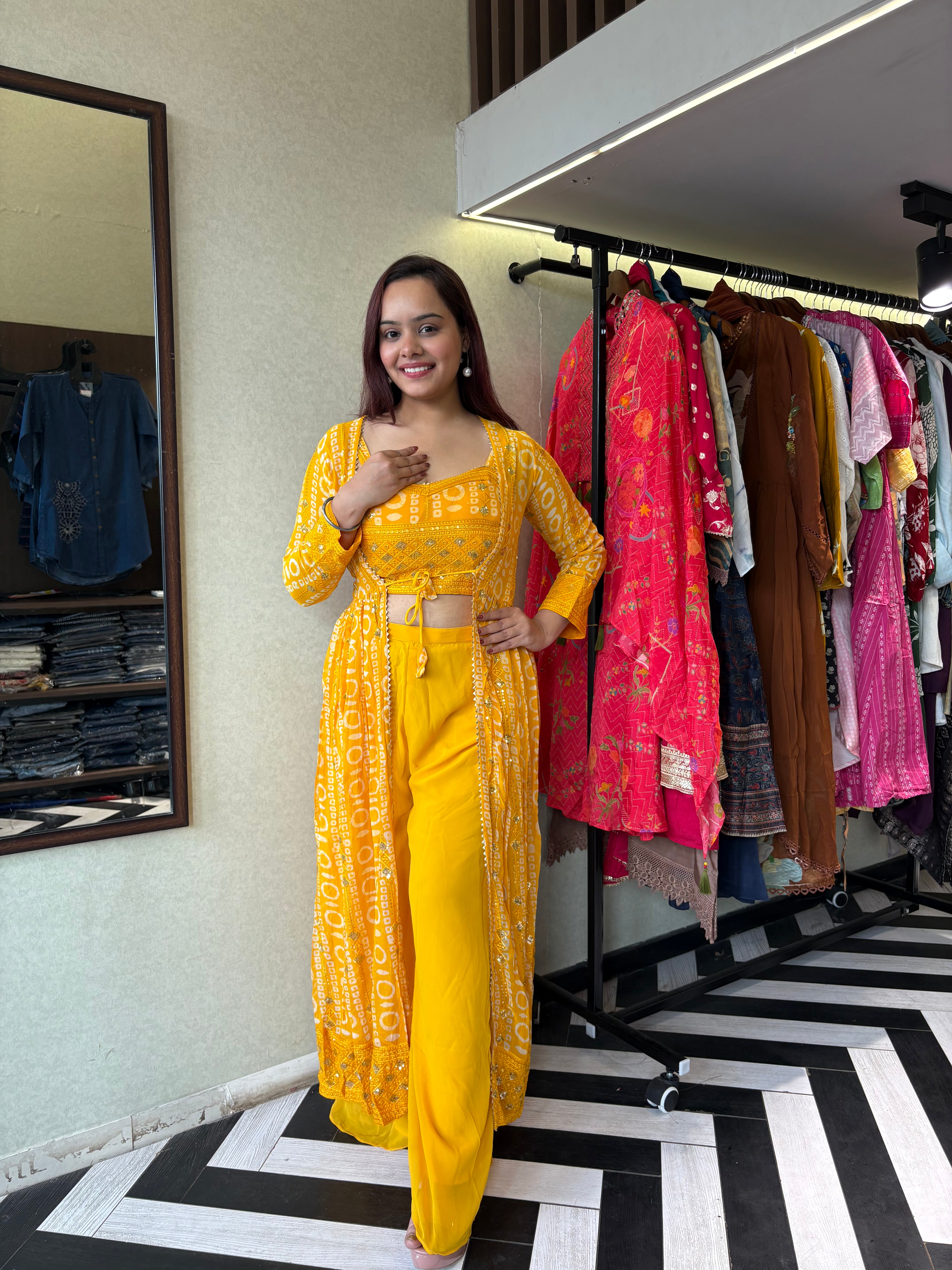 Pure Georgette 3 Piece with Hand work