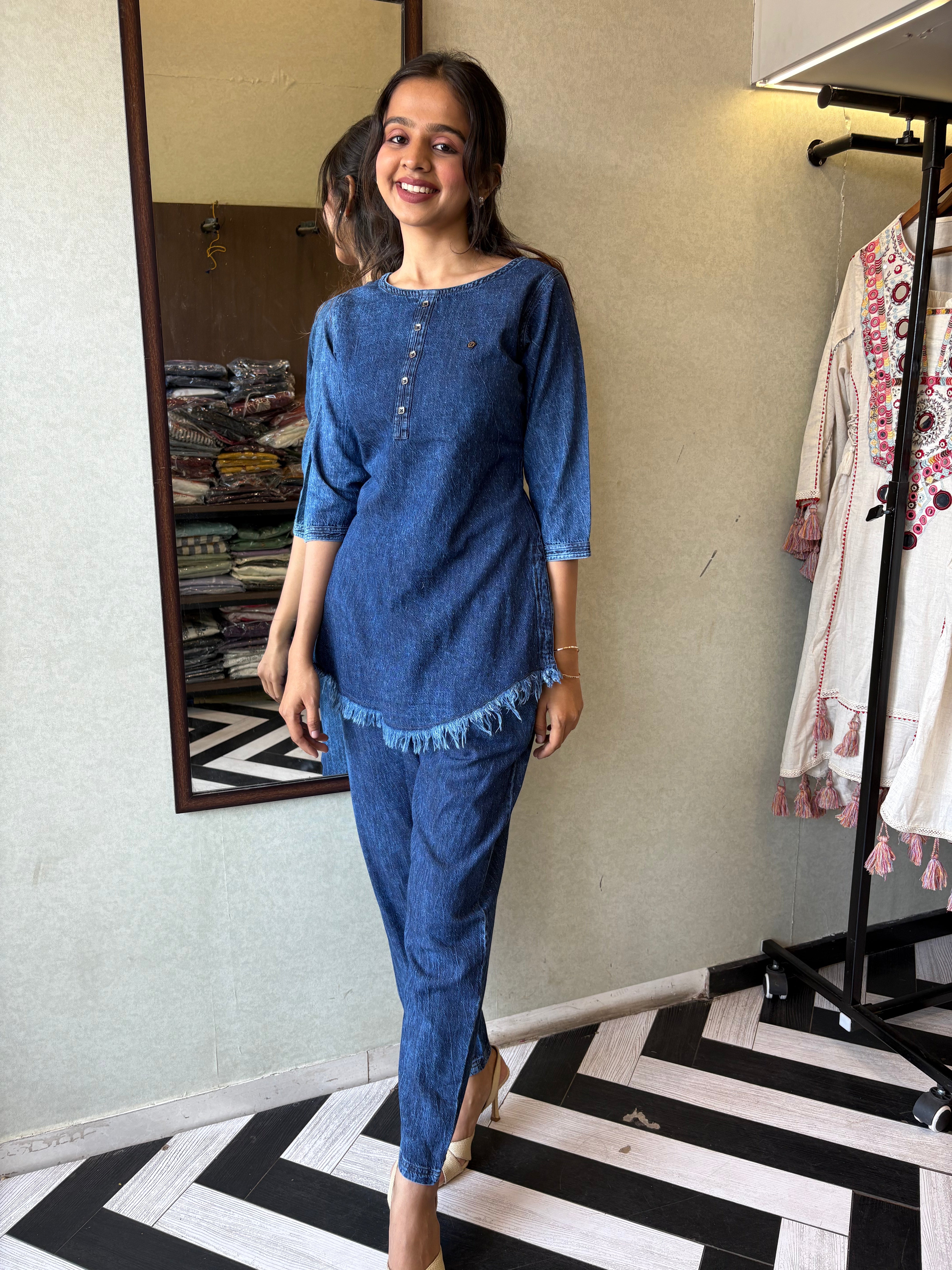 Image of Pure Denim Coord Set