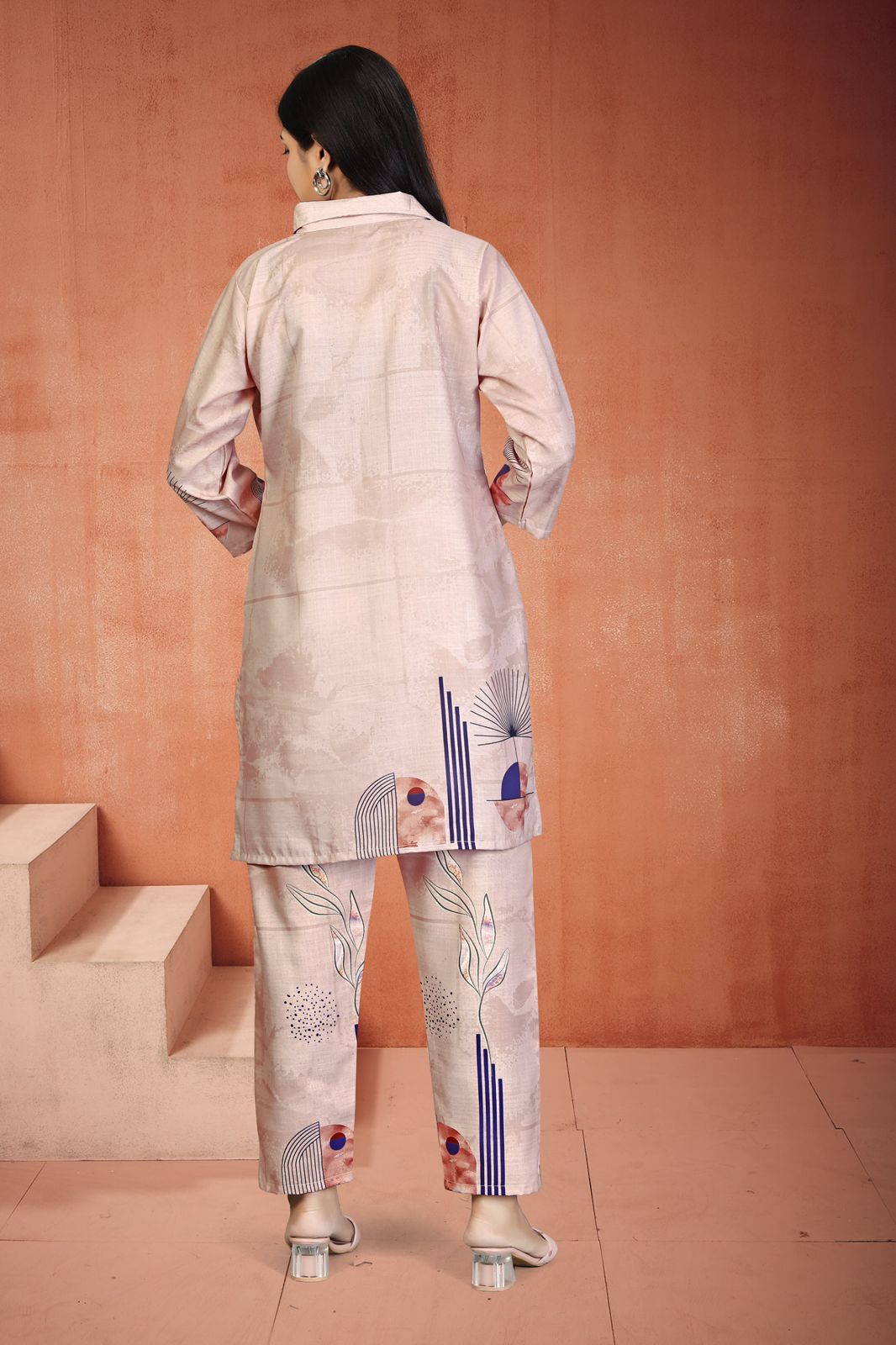 Image of Pure Cotton linen Coord Set with cotton Lining