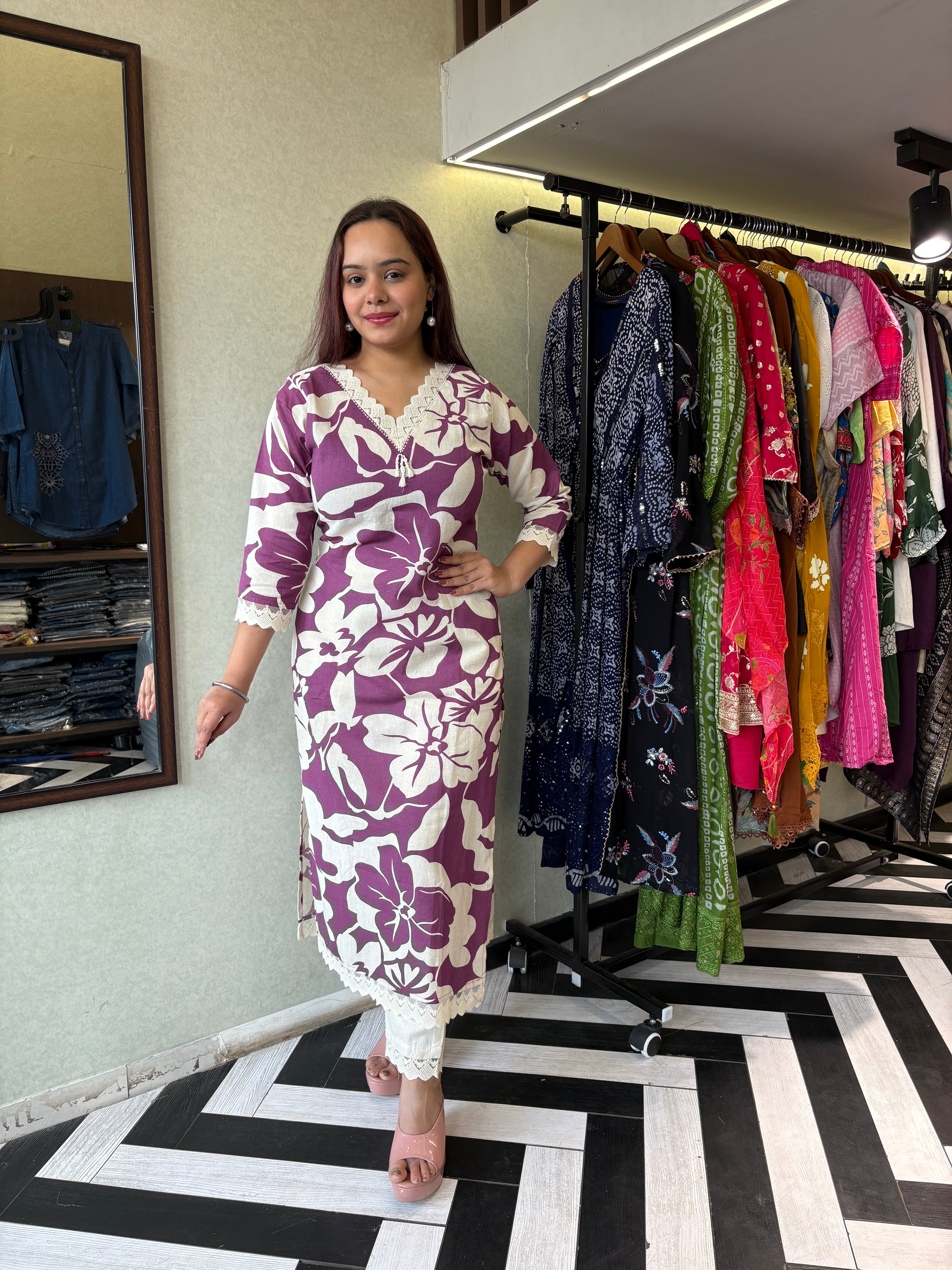 Image of Pure Georgette 3 Piece with Hand work