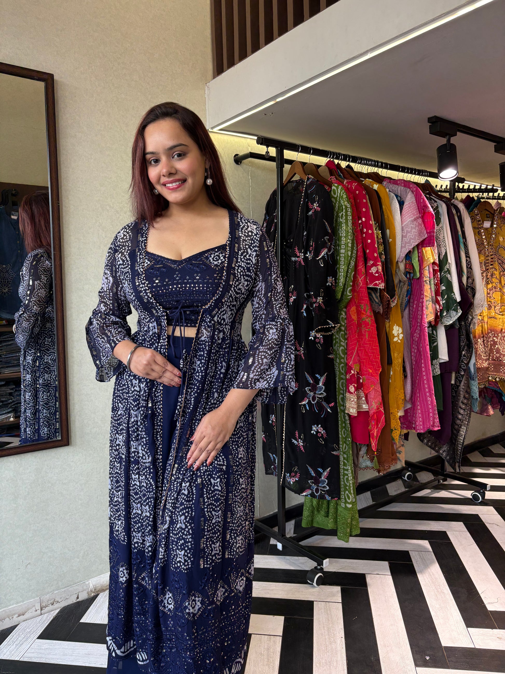 Pure Georgette 3 Piece with Hand work