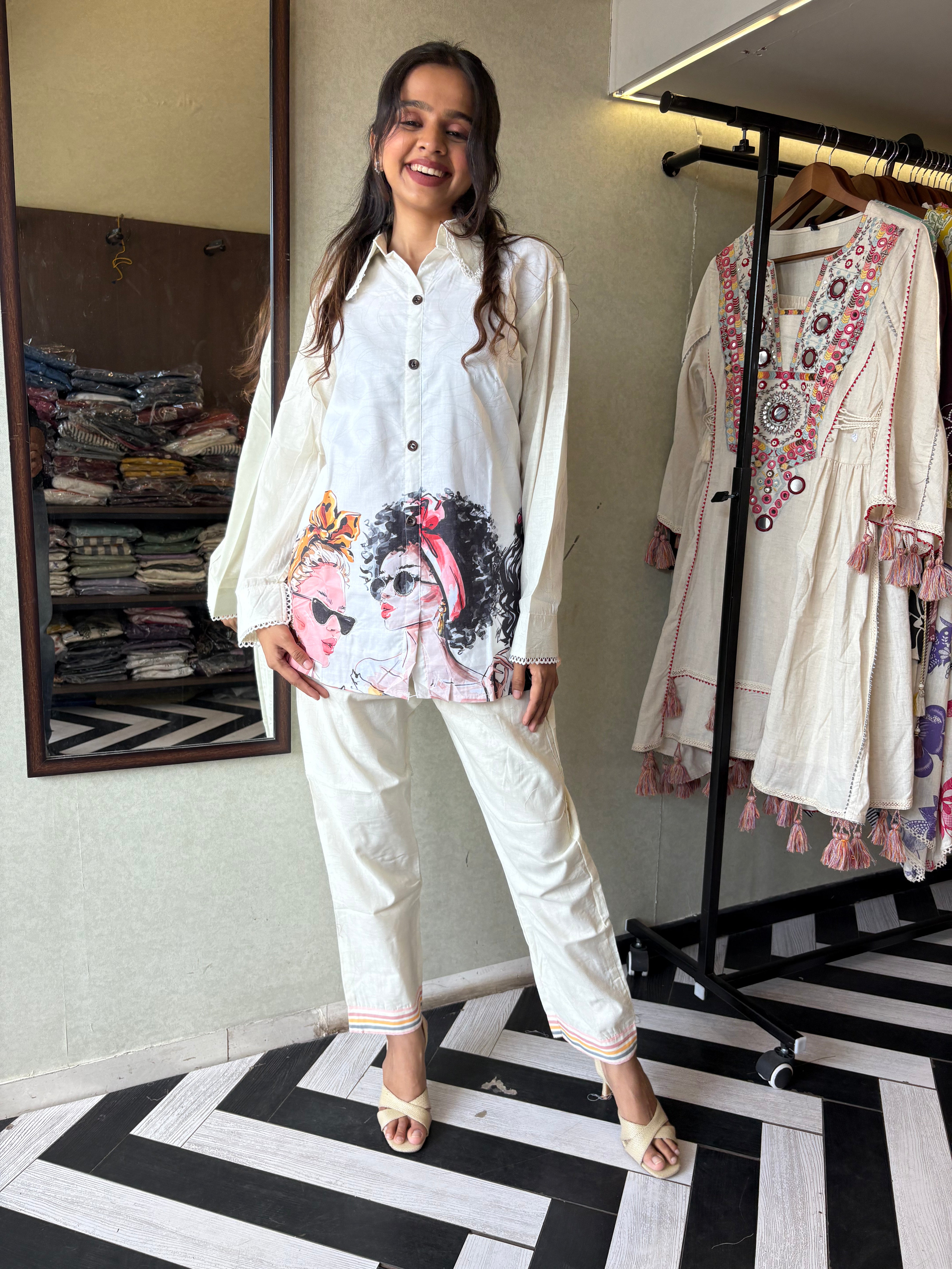 Image of Bold Prints. Breezy Feels. Beautiful You!

Unleash your everyday fashion with this pure cotton designer coord set in stunning figure prints! Soft, breathable & statement-making - it's your go-to pick for daily elegance and weekend flair.
