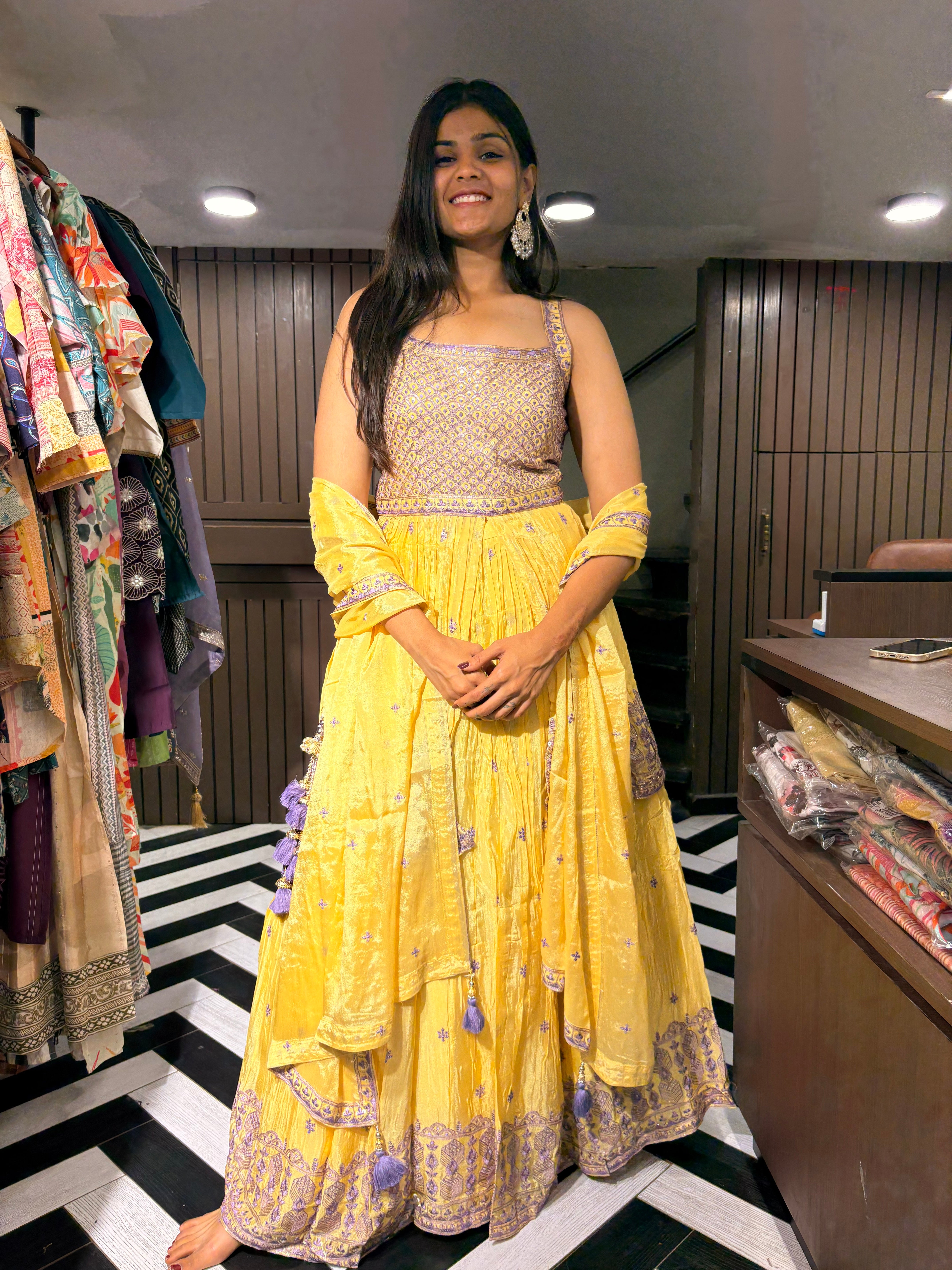 Image of Pure Silk 3 Piece Indo western