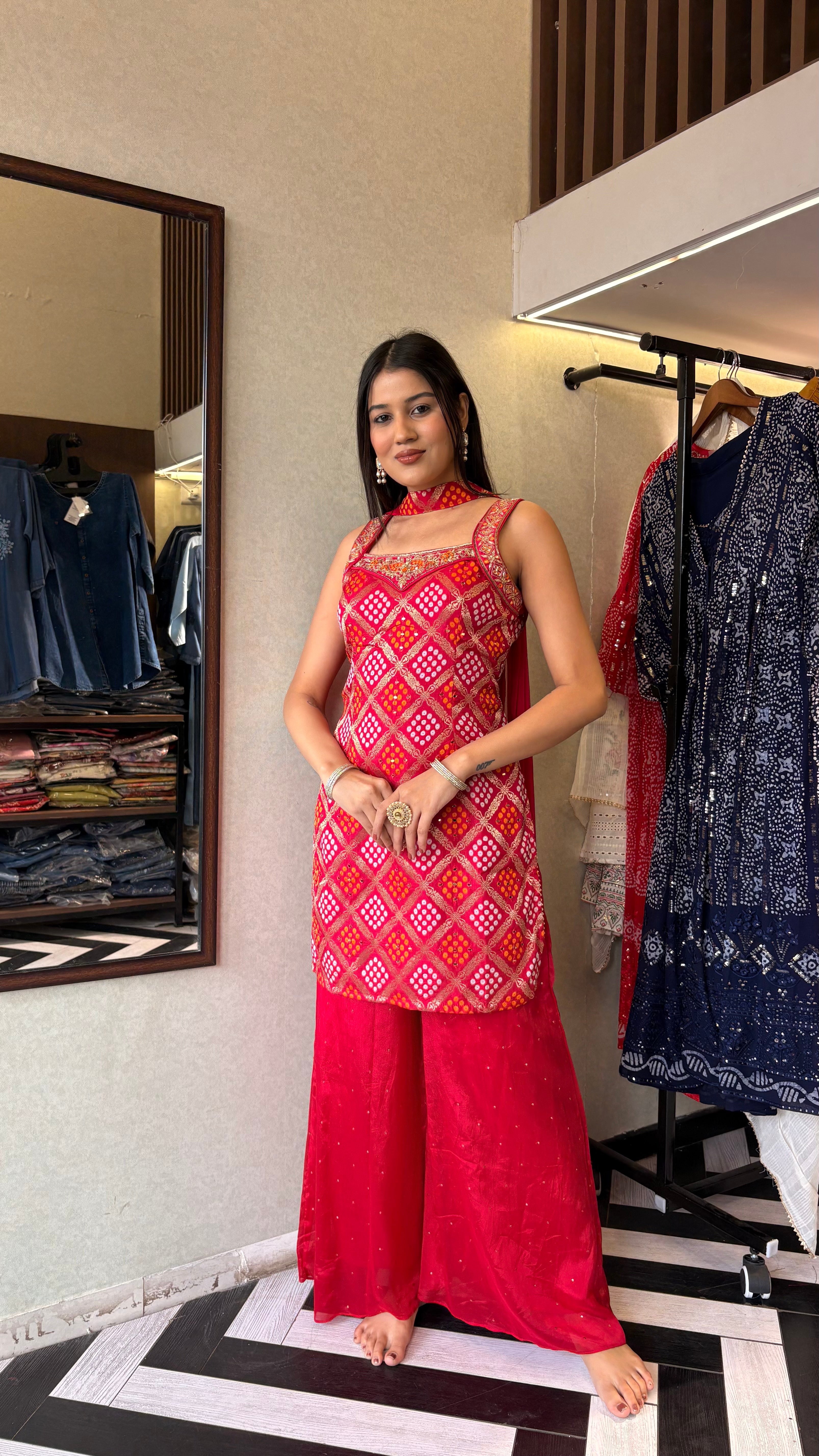 Image of Pure Silk 3 Piece Indo western