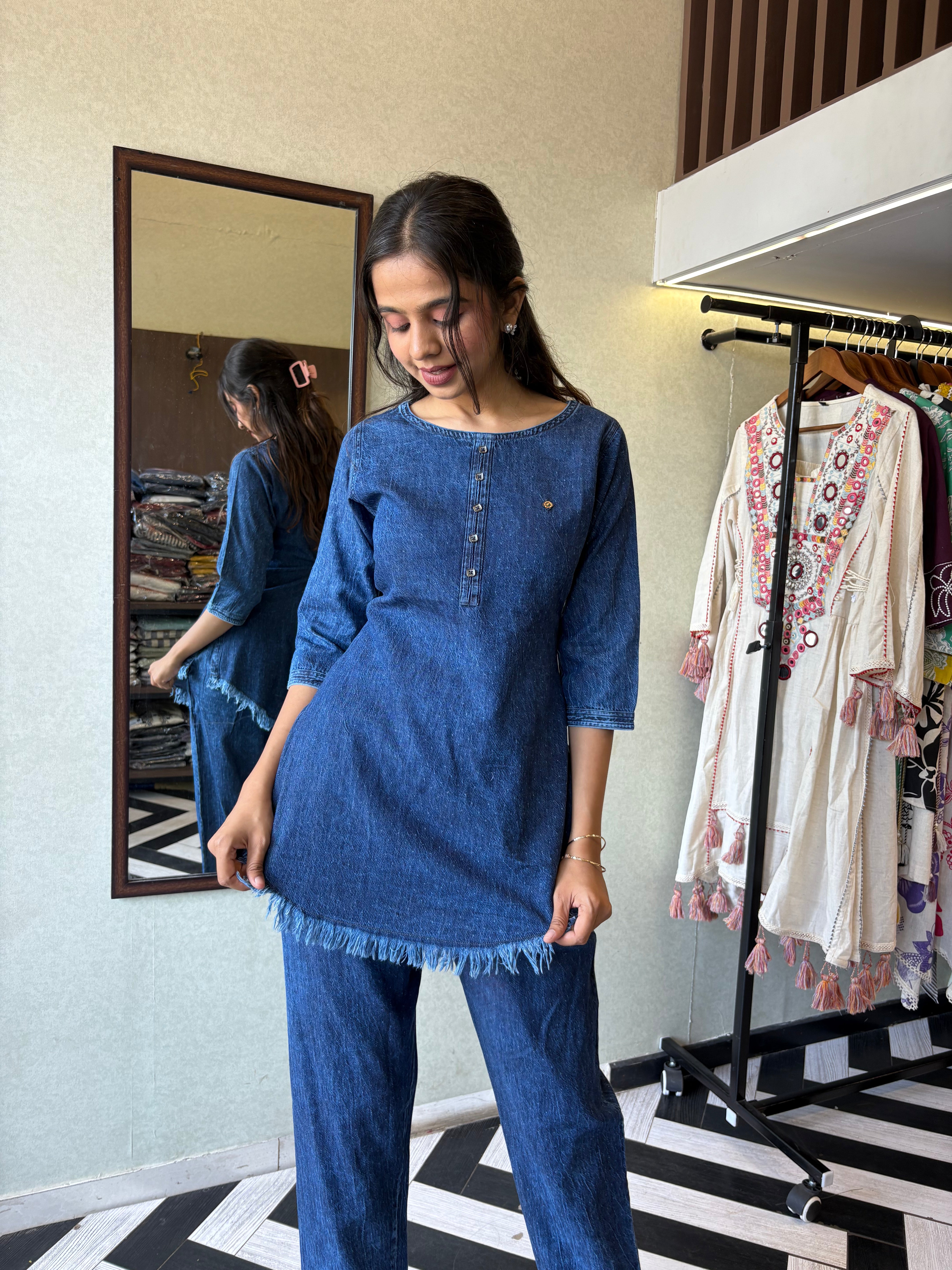 Image of Pure Denim Coord Set