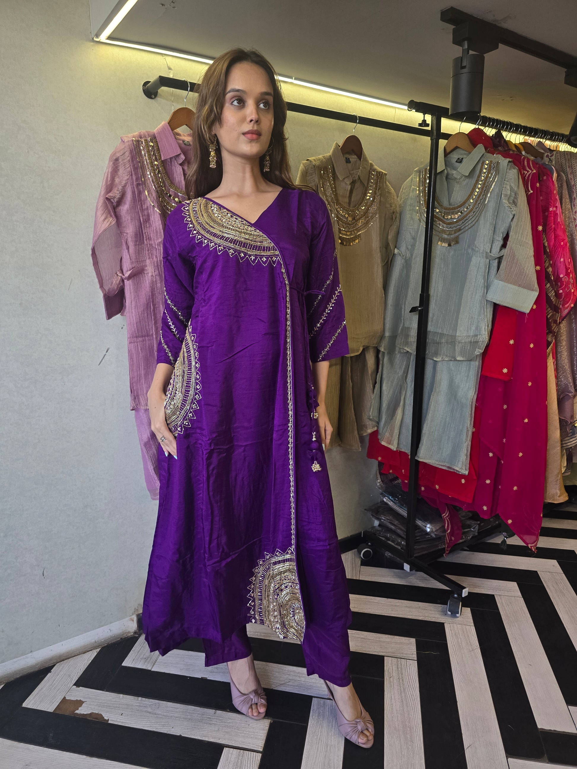 Pure Russian Silk with Hand Work