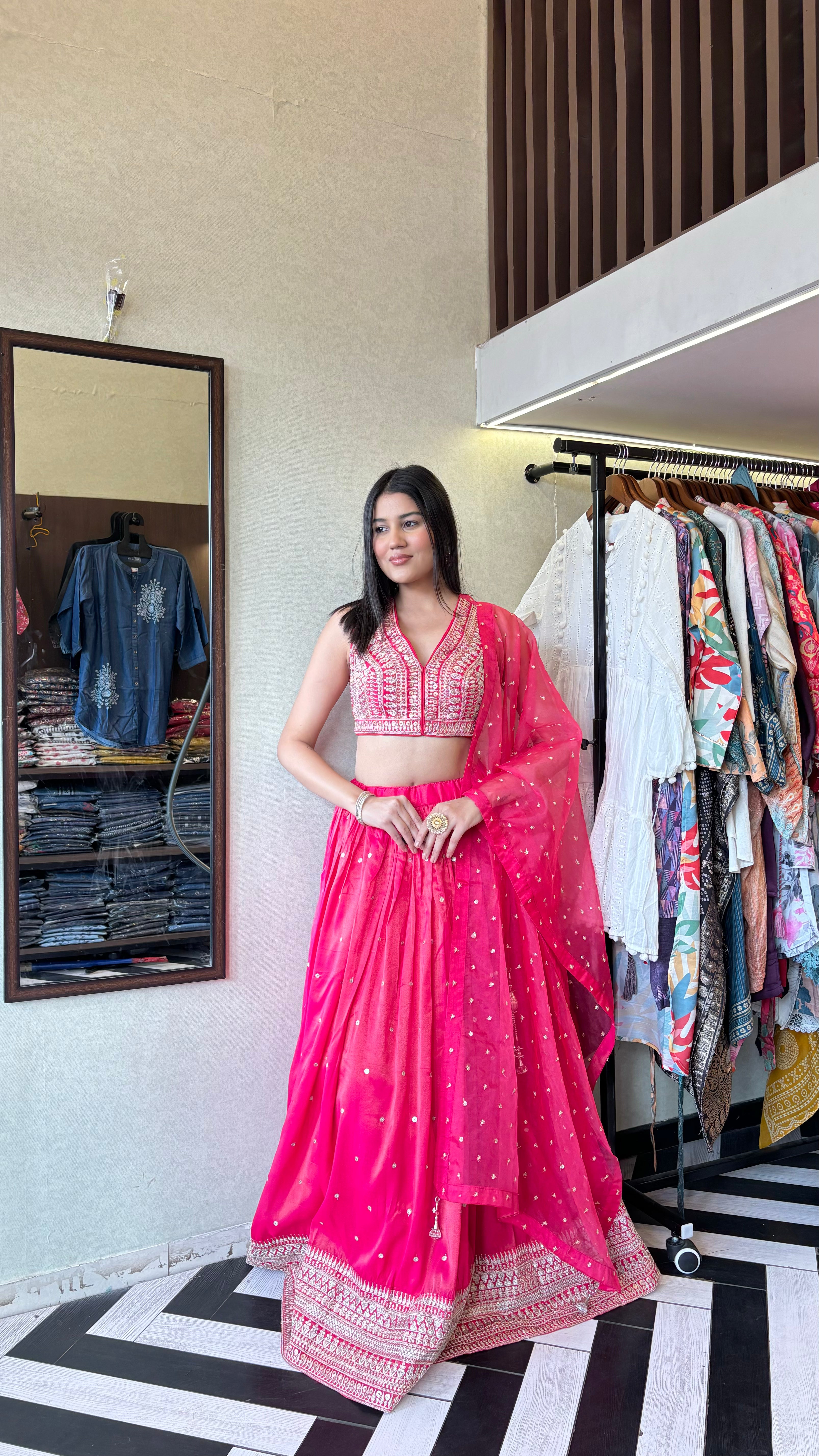 Pure Shimmer 3 Piece with Hand work