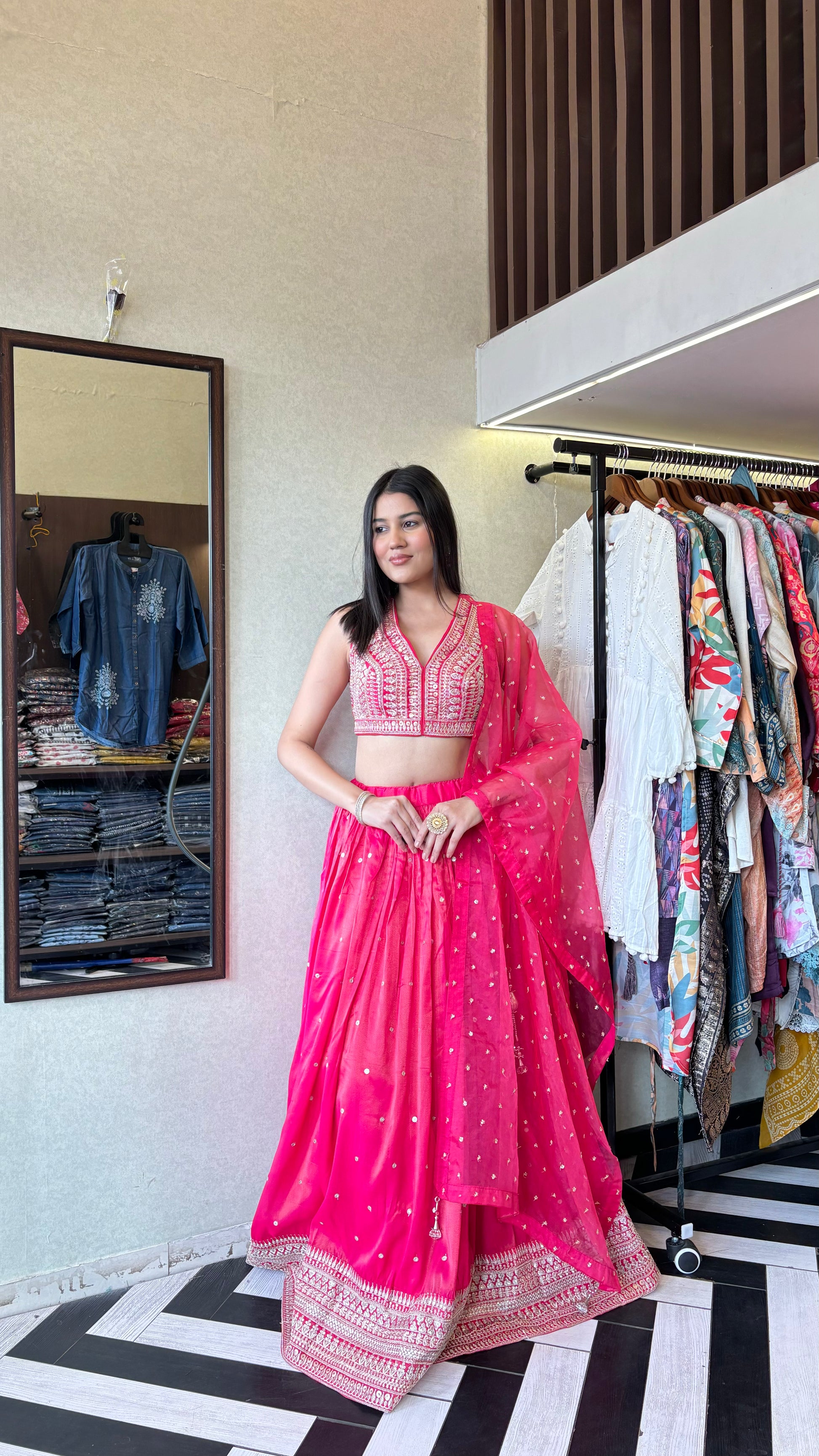 Pure Shimmer 3 Piece with Hand work