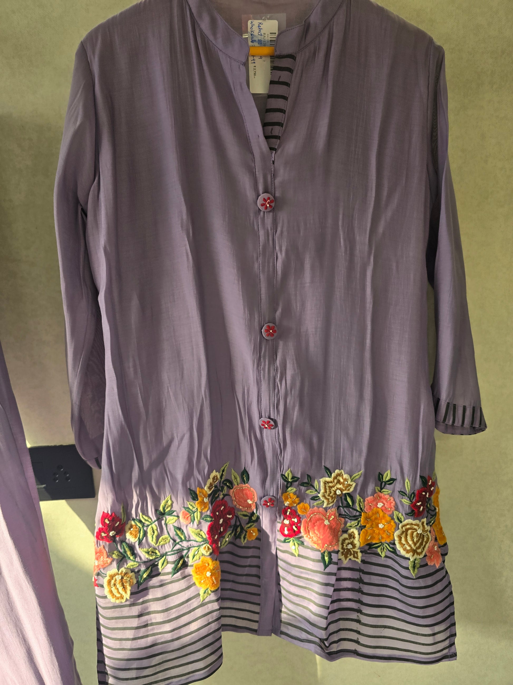 Lavender Floral Embroidered Co-Ord Set