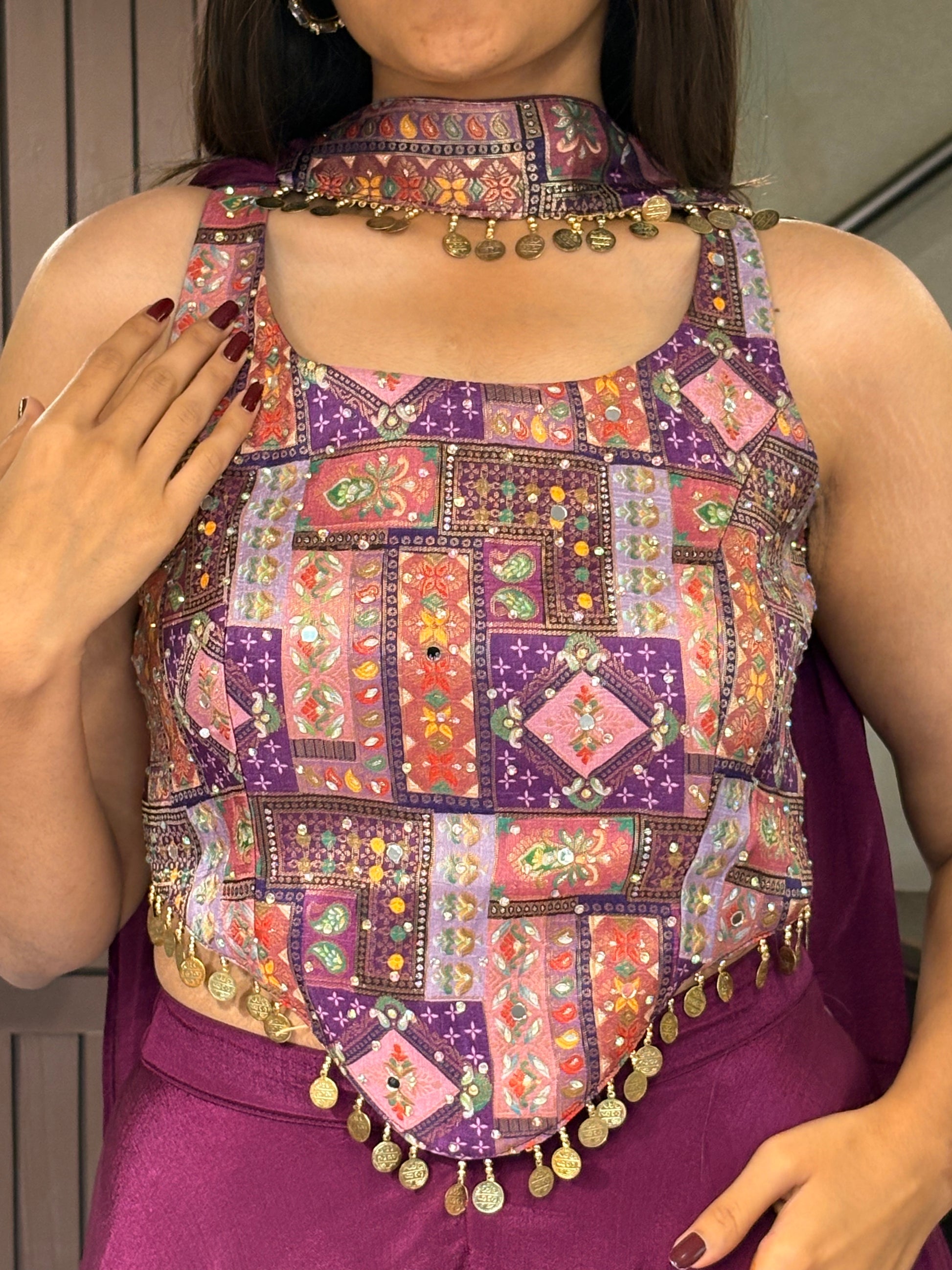 Pure Georgette Indo western