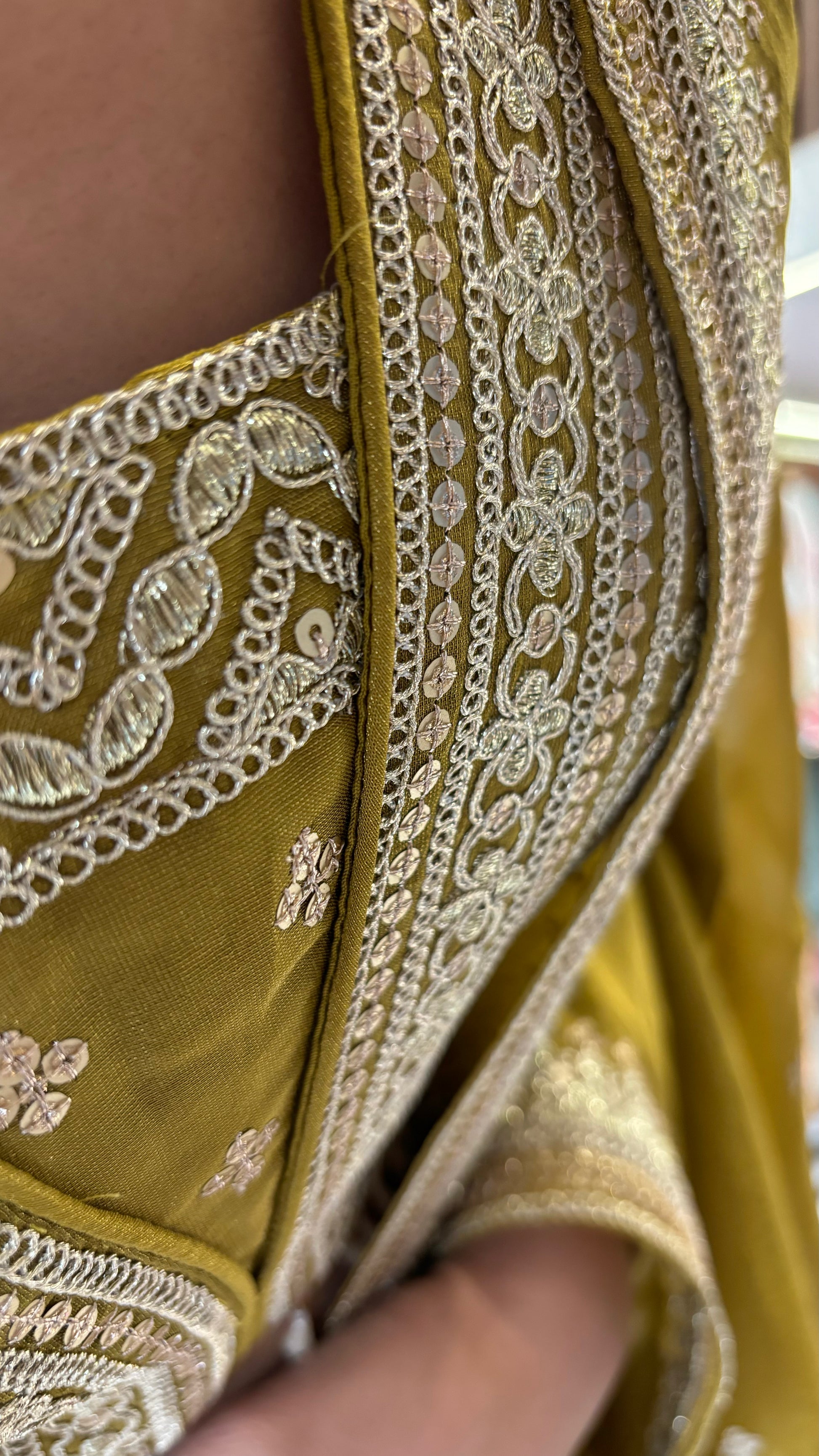 Pure Georgette Indo Western Piece with Hand work