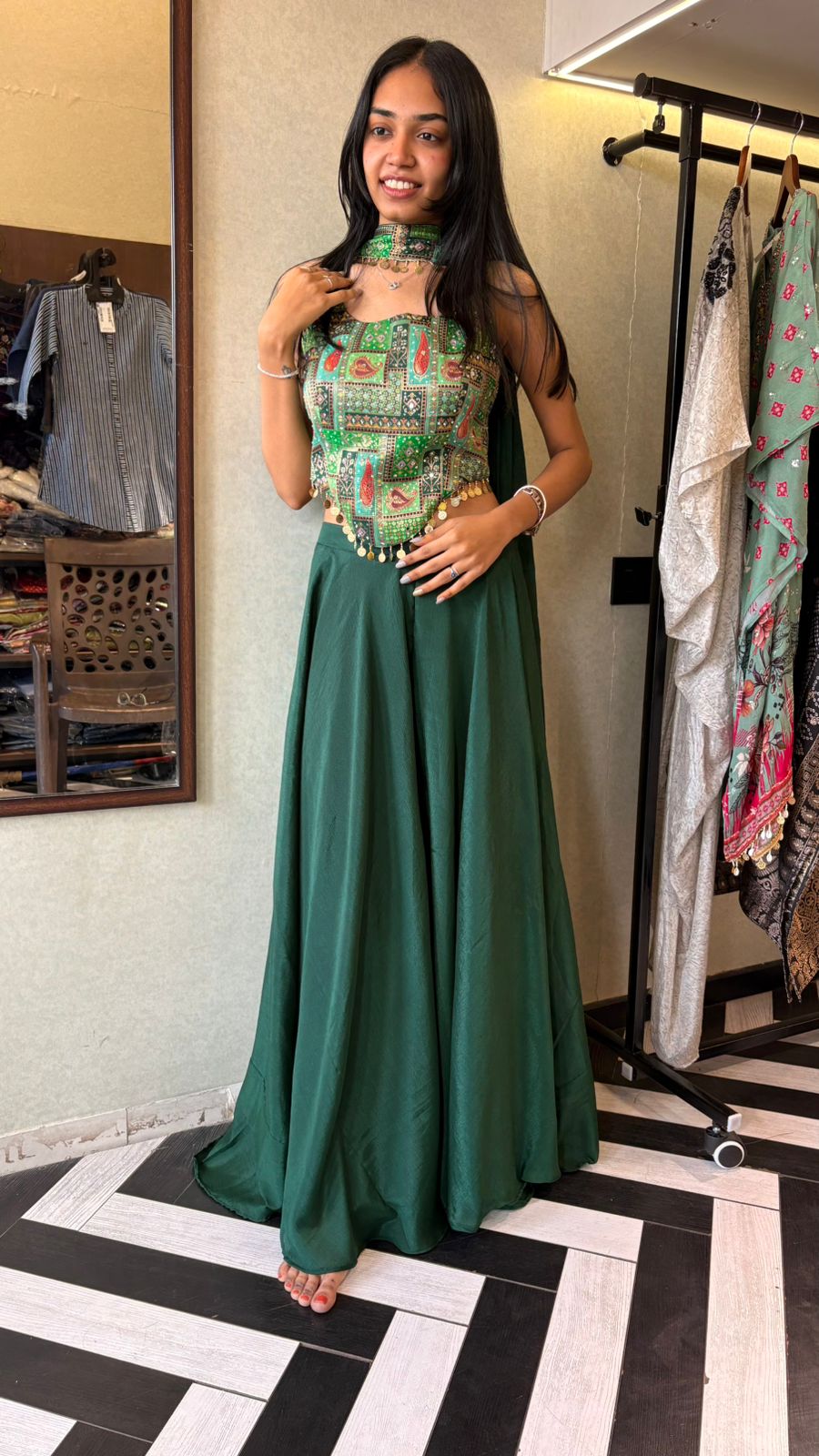 Pure Georgette Indo western