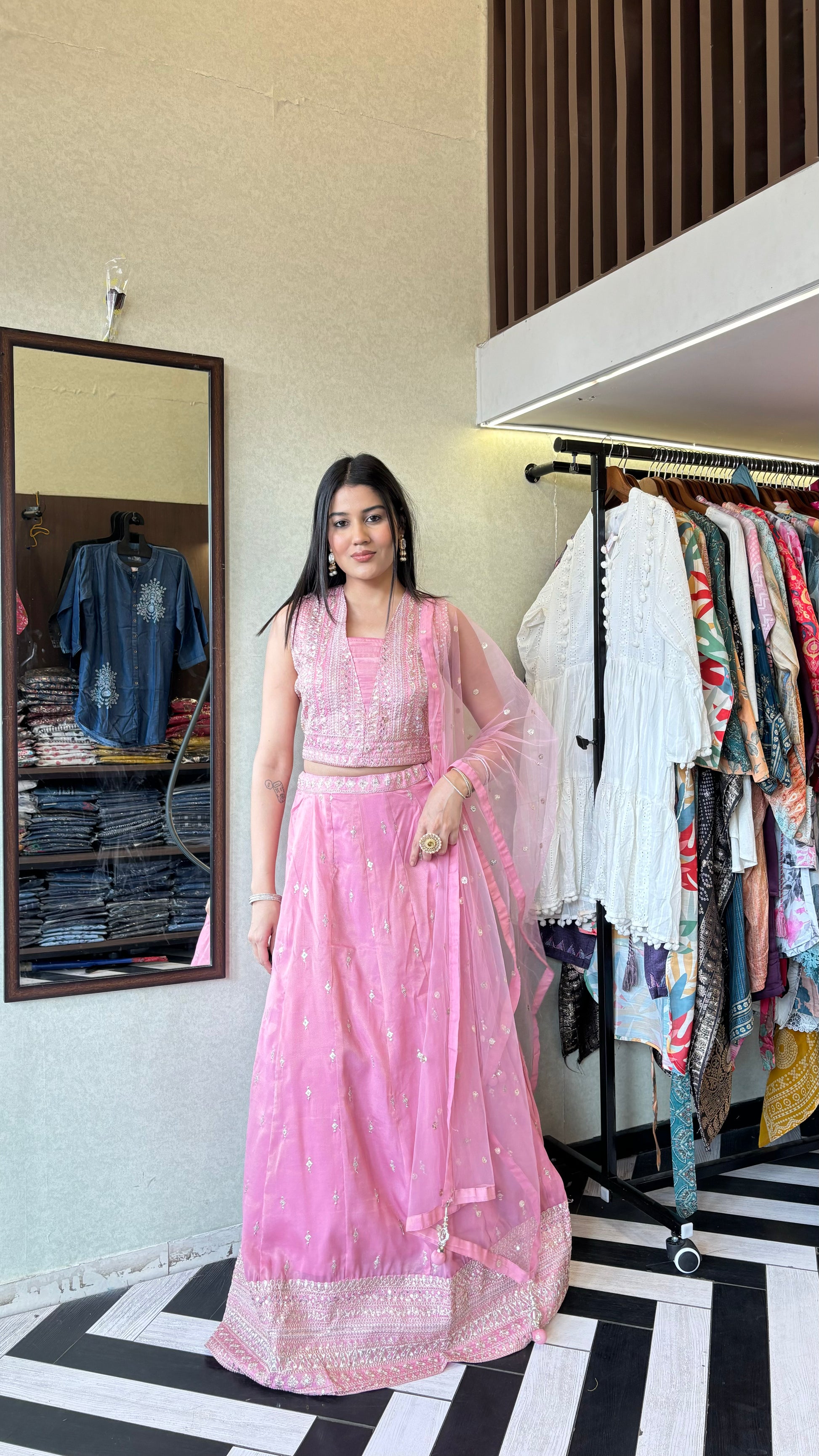 Pure Shimmer 3 Piece with Hand work