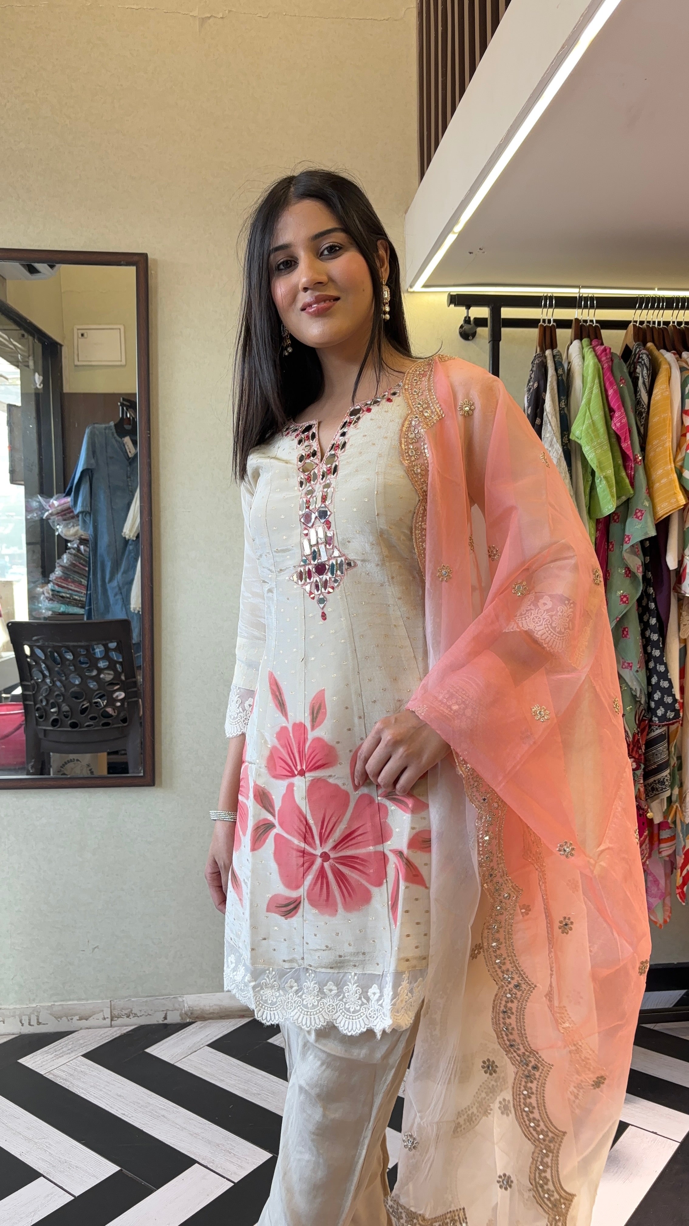 Pure Shimmer 3 Piece Kurti Set