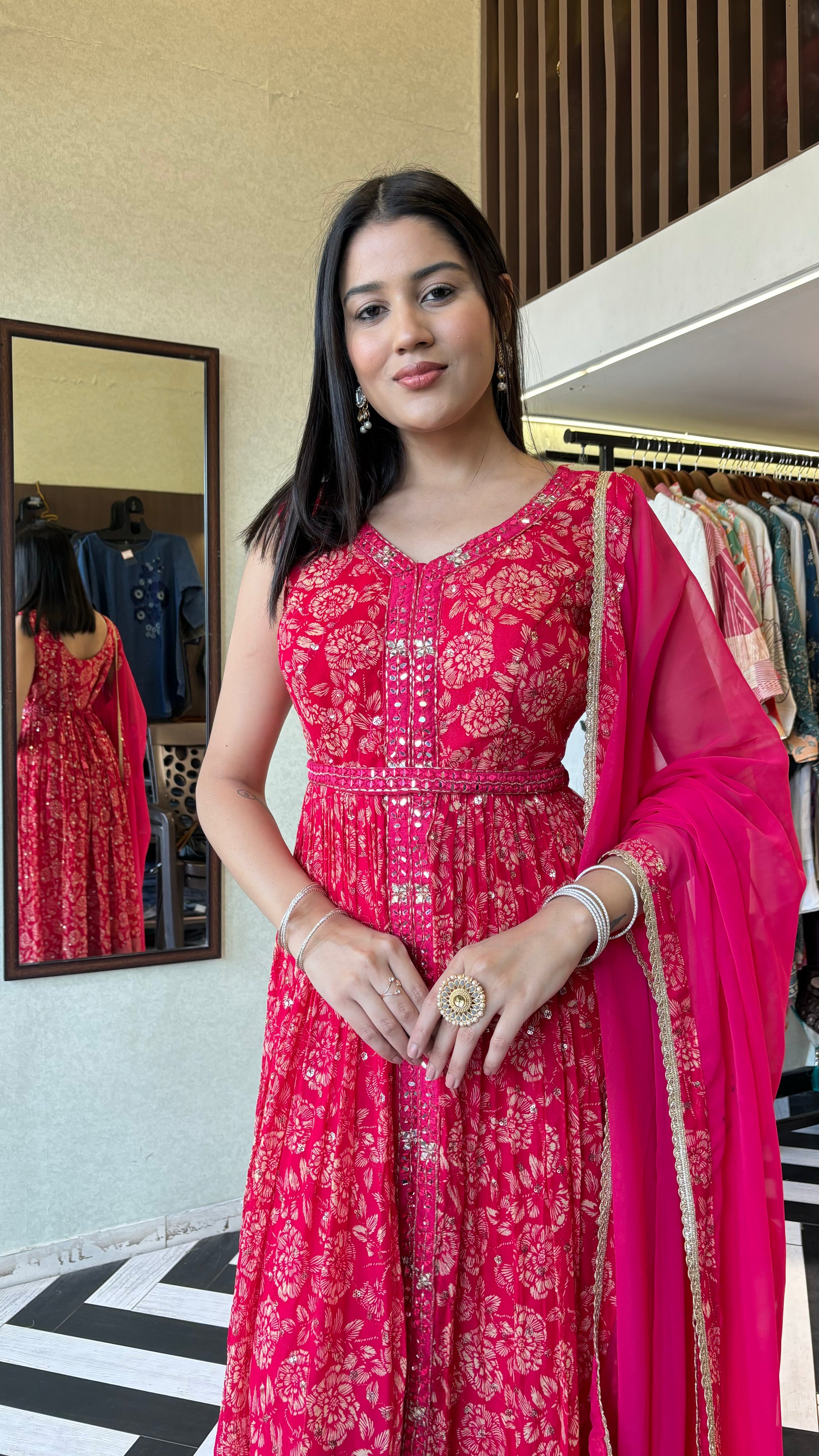 Pure Georgette 3 Piece Set with Hand work