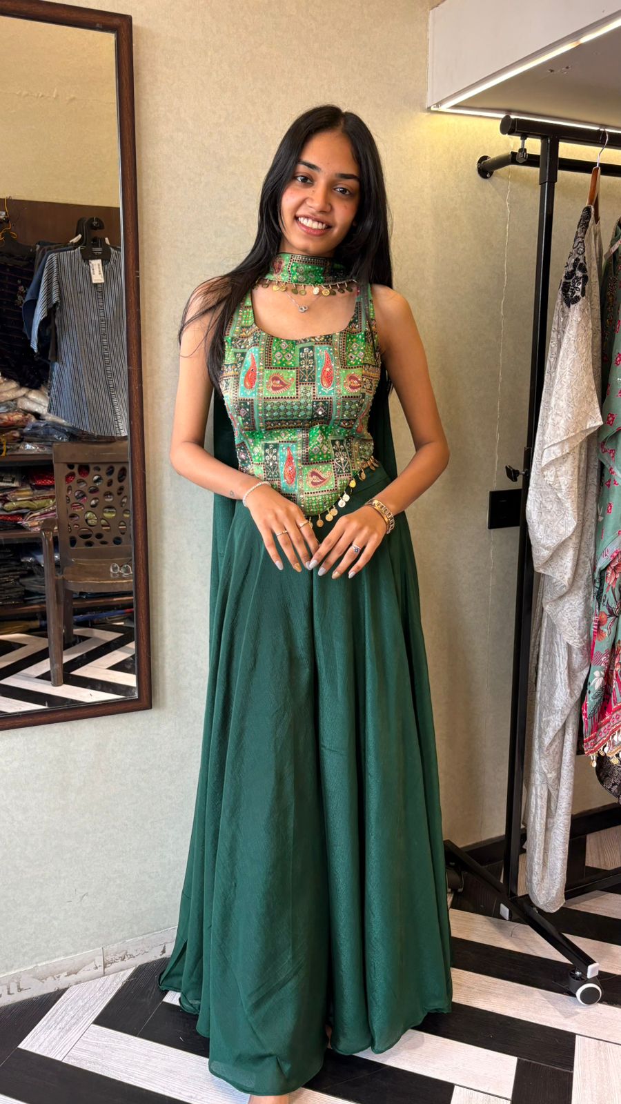 Pure Georgette Indo western