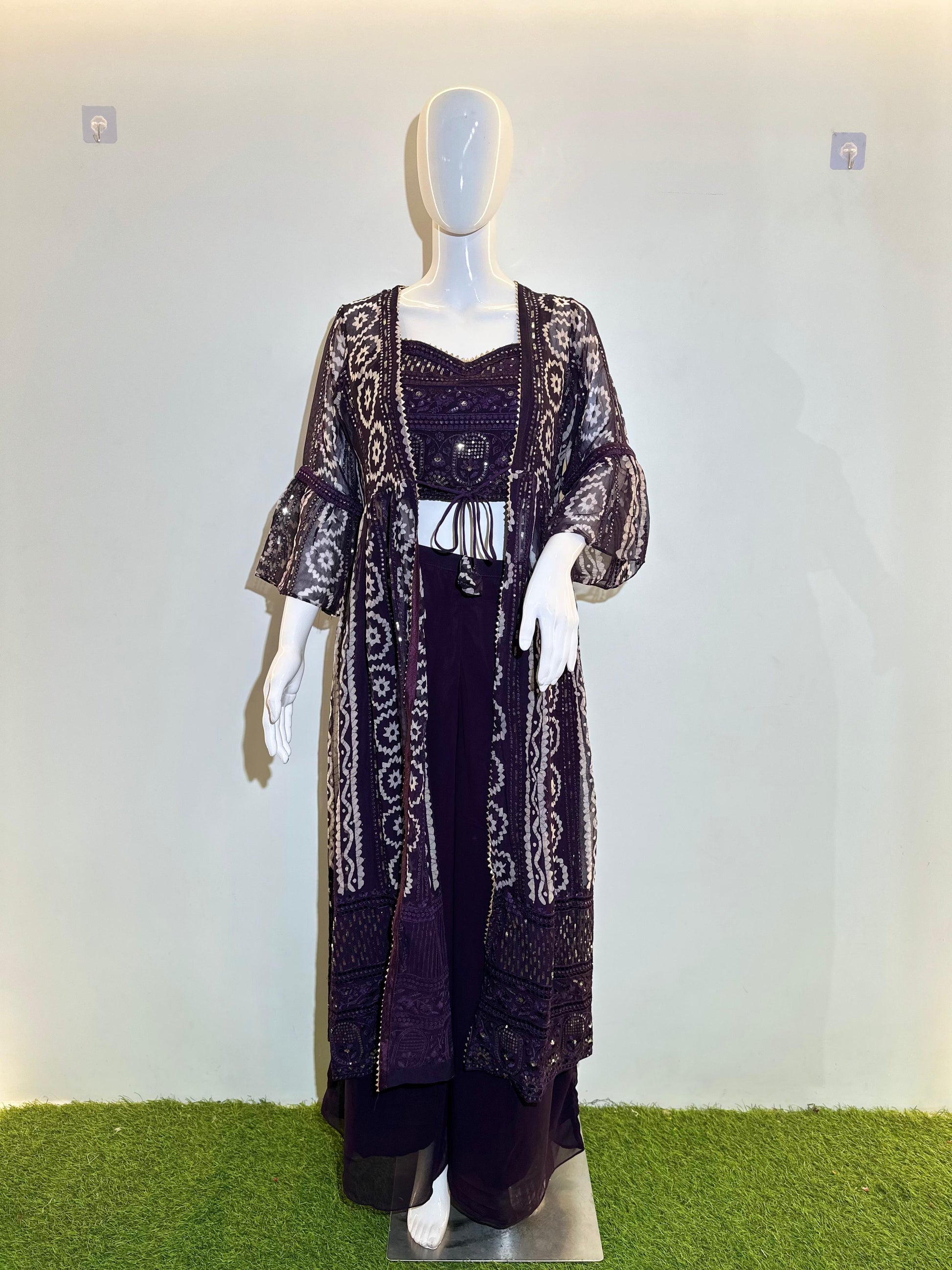 Pure Silk 3 Piece Indo western