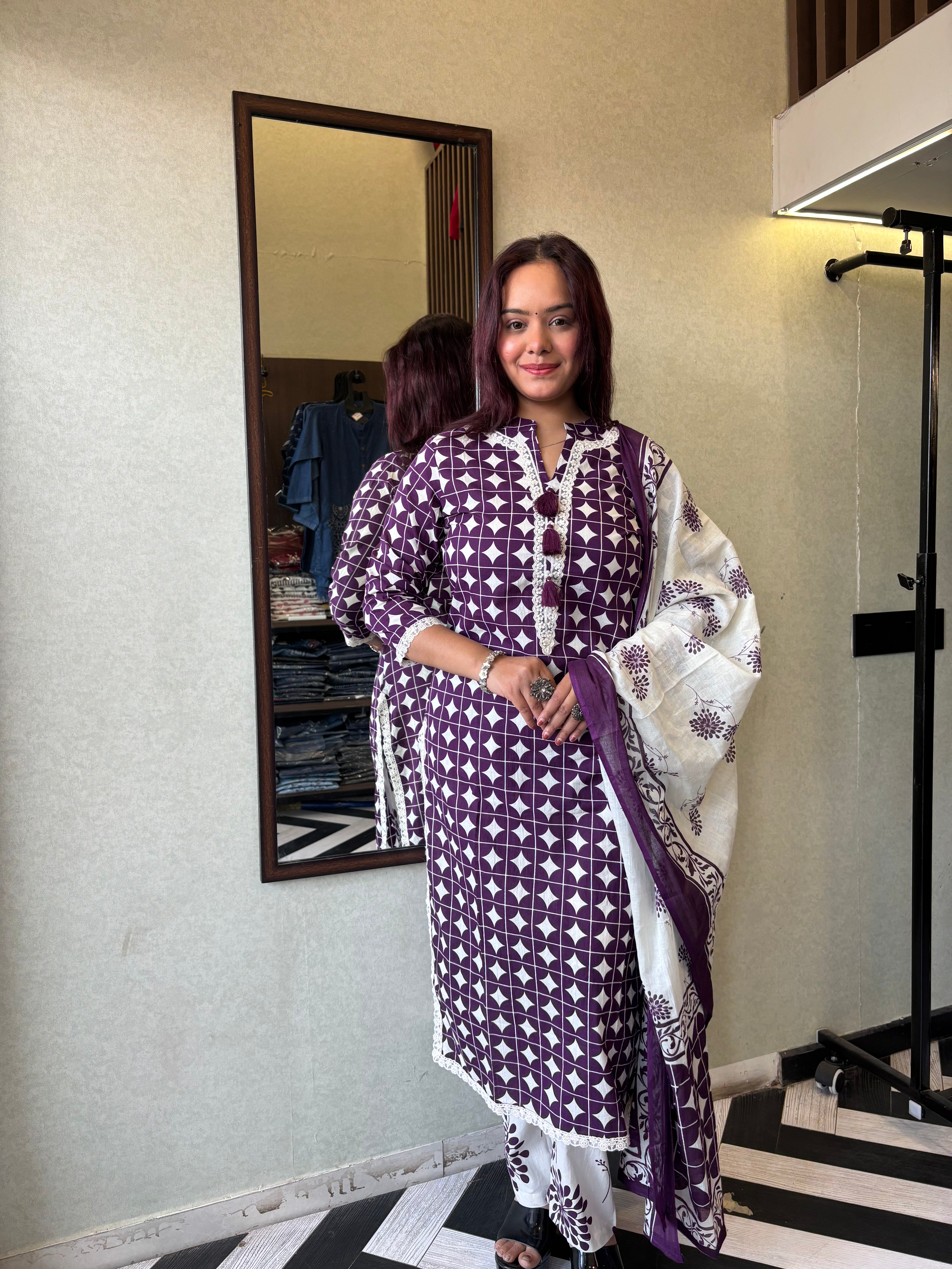 Pure Mull Cotton 3 Piece Cotton Set