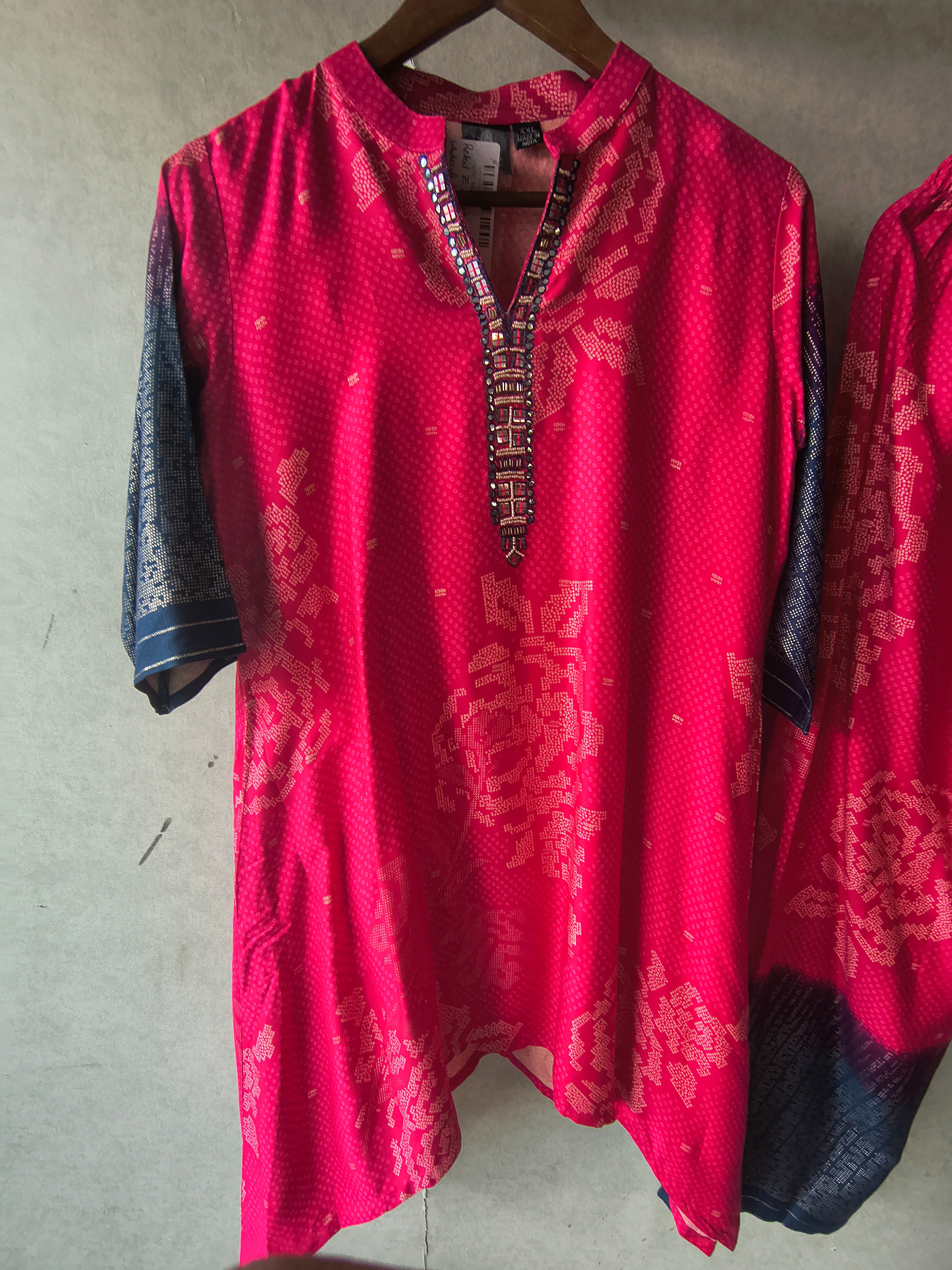Image of Fuchsia Ikat Fusion Co-Ord Set