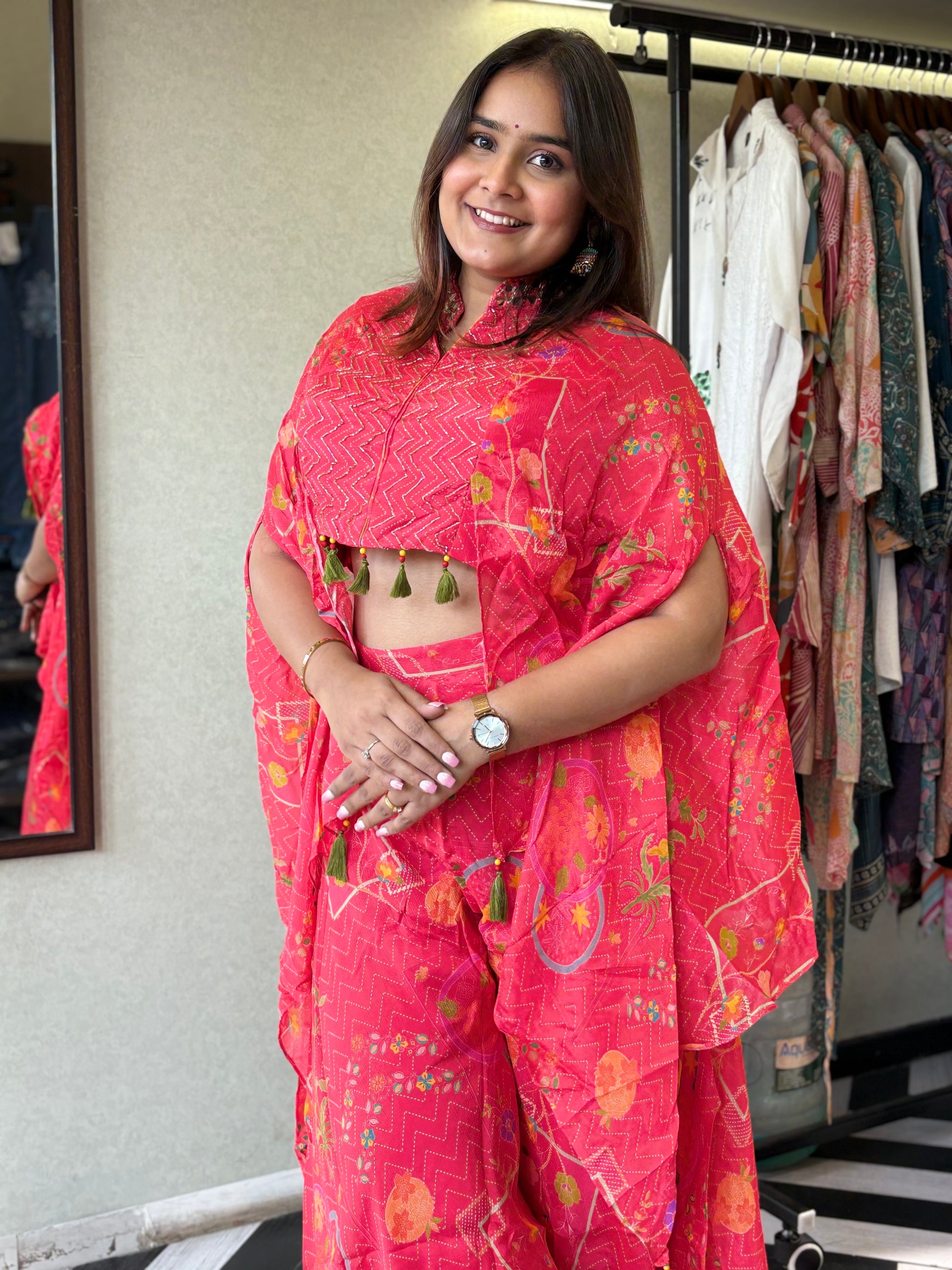 Pure Chinnon 3 Piece with Hand work