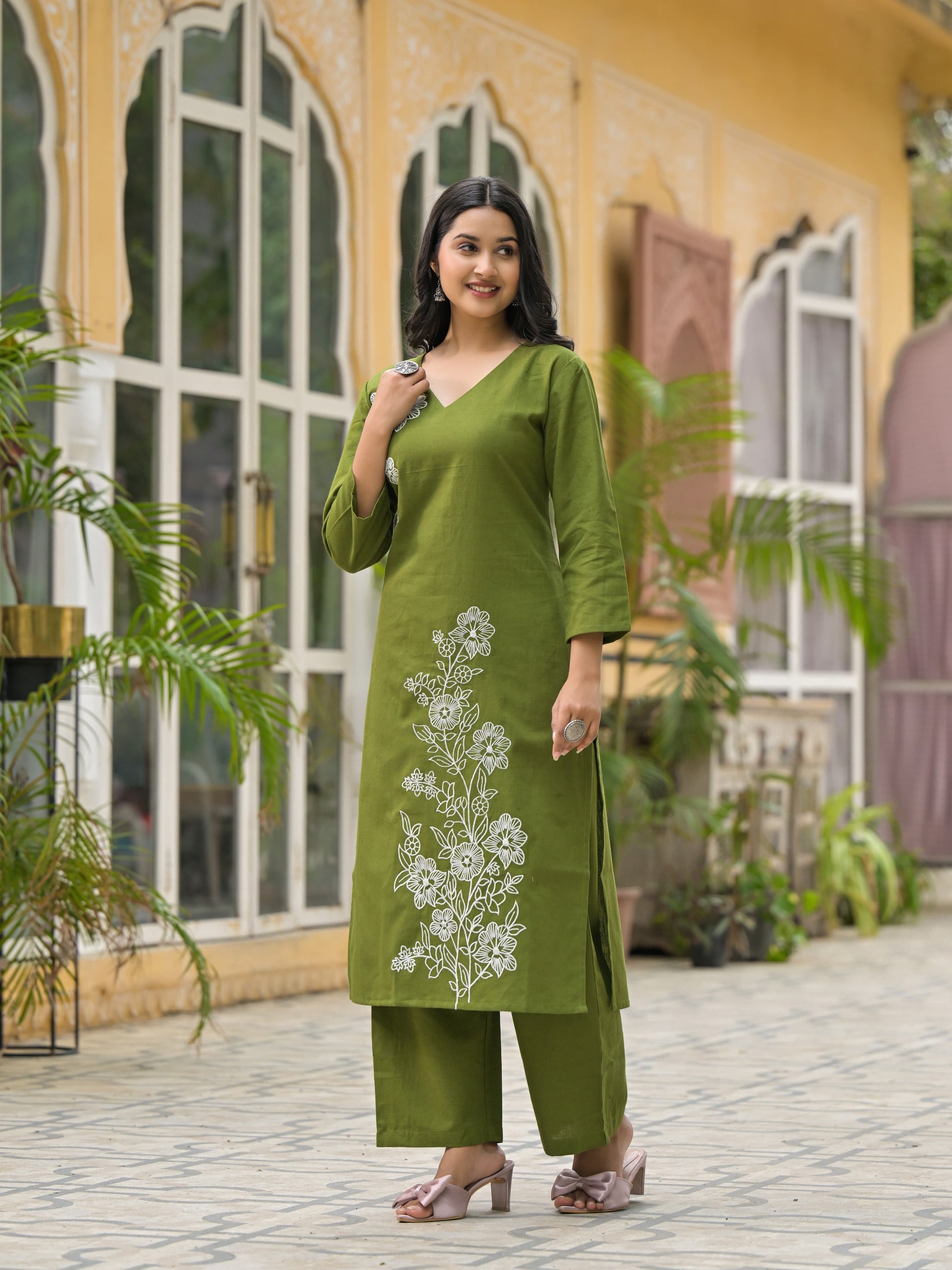 Pure Cotton 2 Piece Embroidery Set