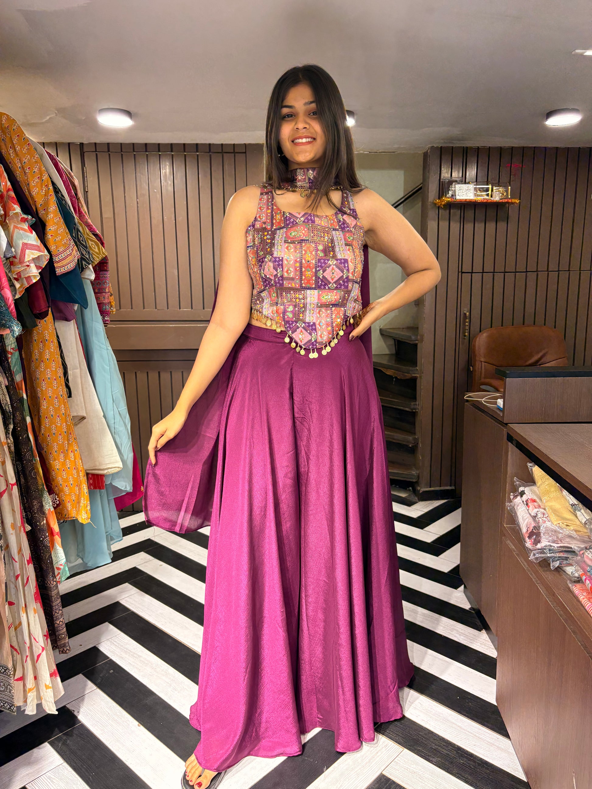 Pure Georgette Indo western