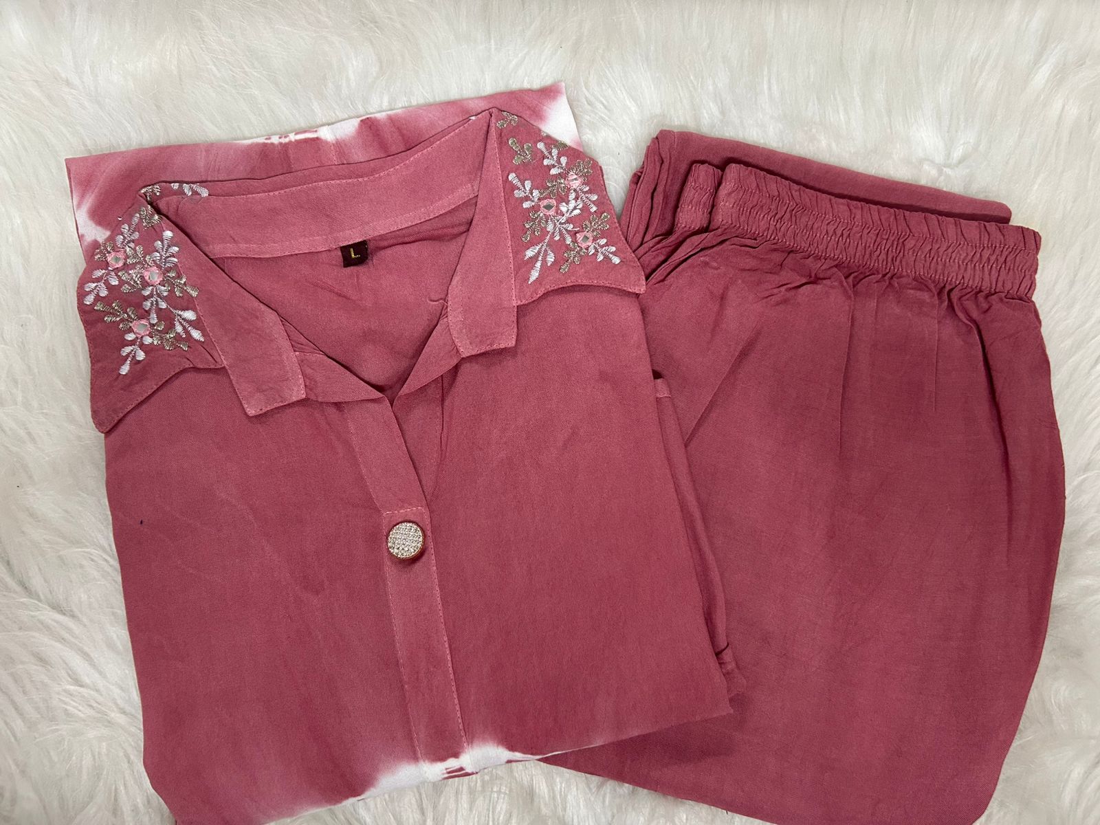 Image of Pure Cotton Coord Set with Designer Print