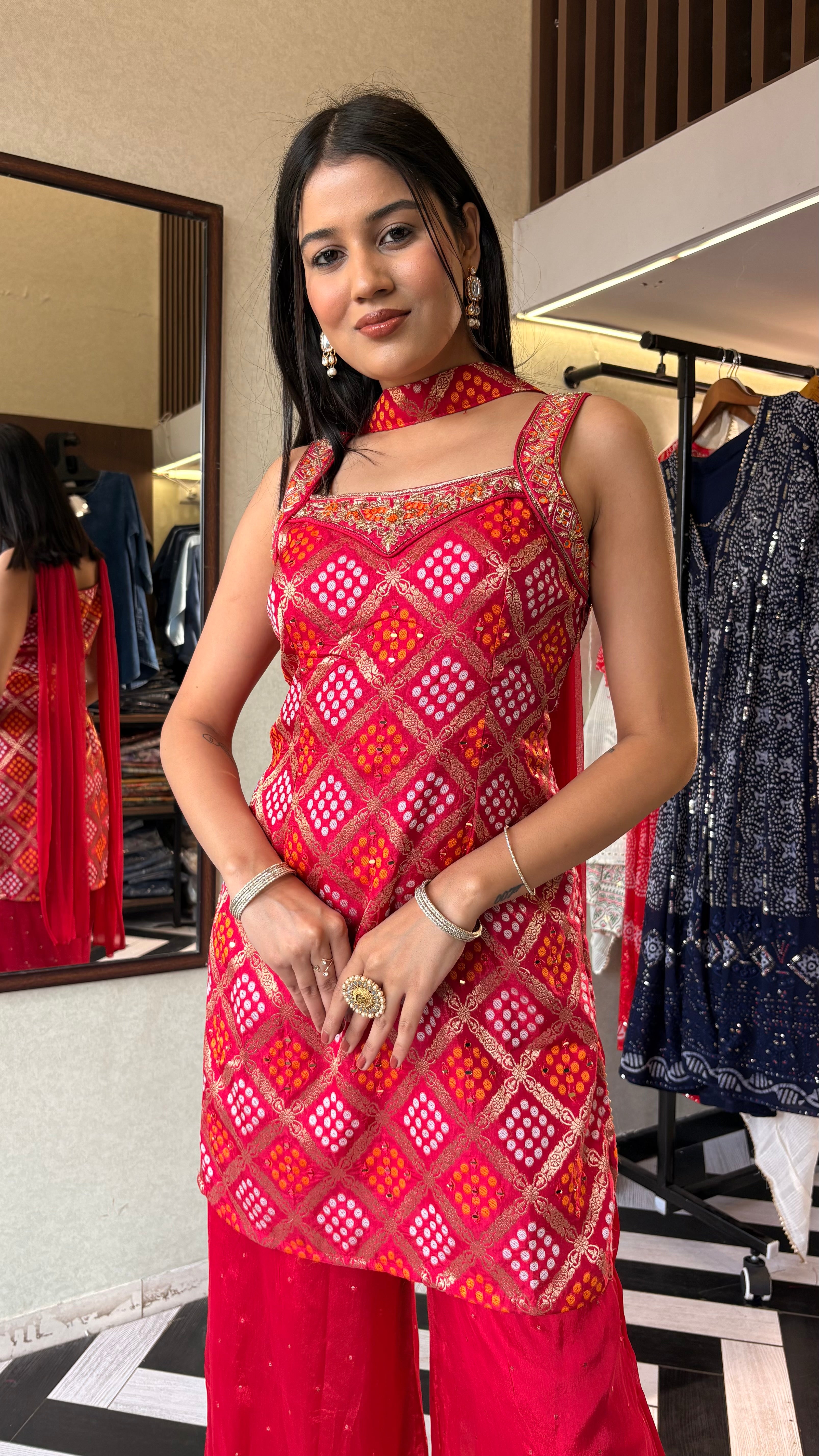 Image of Pure Silk 3 Piece Indo western